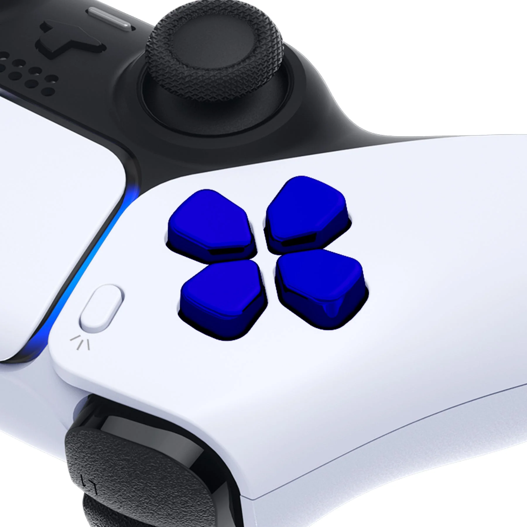 eXtremeRate Ergonomic Split Dpad Buttons (SDP Buttons) for PS5 & PS5 Edge & PS4 All Model Controller - Chrome Blue - Image 6