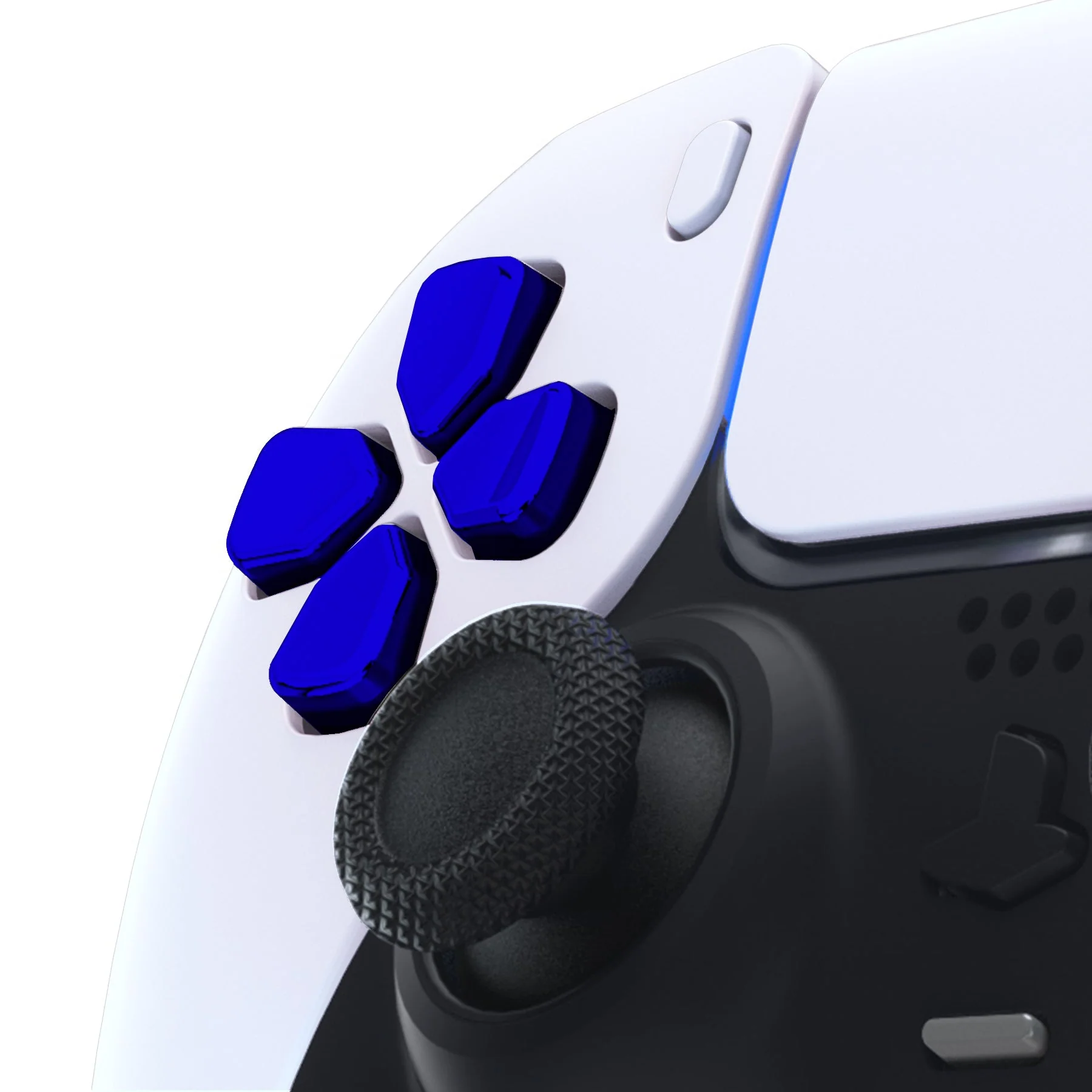 eXtremeRate Ergonomic Split Dpad Buttons (SDP Buttons) for PS5 & PS5 Edge & PS4 All Model Controller - Chrome Blue - Image 7