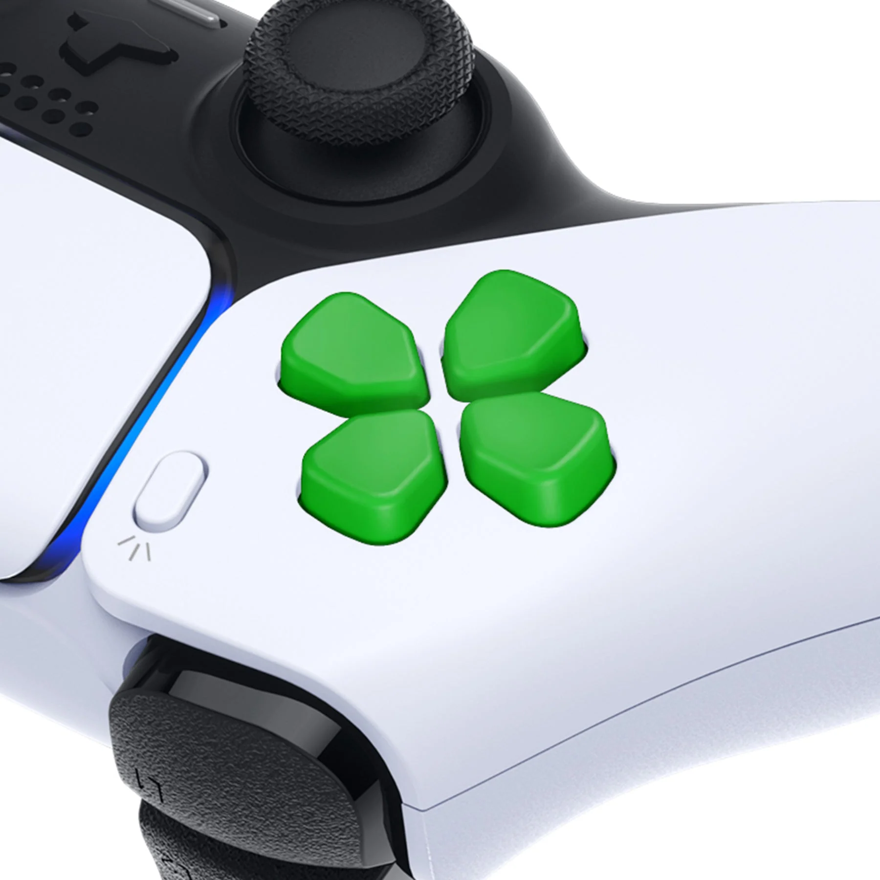 eXtremeRate Ergonomic Split Dpad Buttons (SDP Buttons) for PS5 & PS5 Edge & PS4 All Model Controller - Green - Image 6