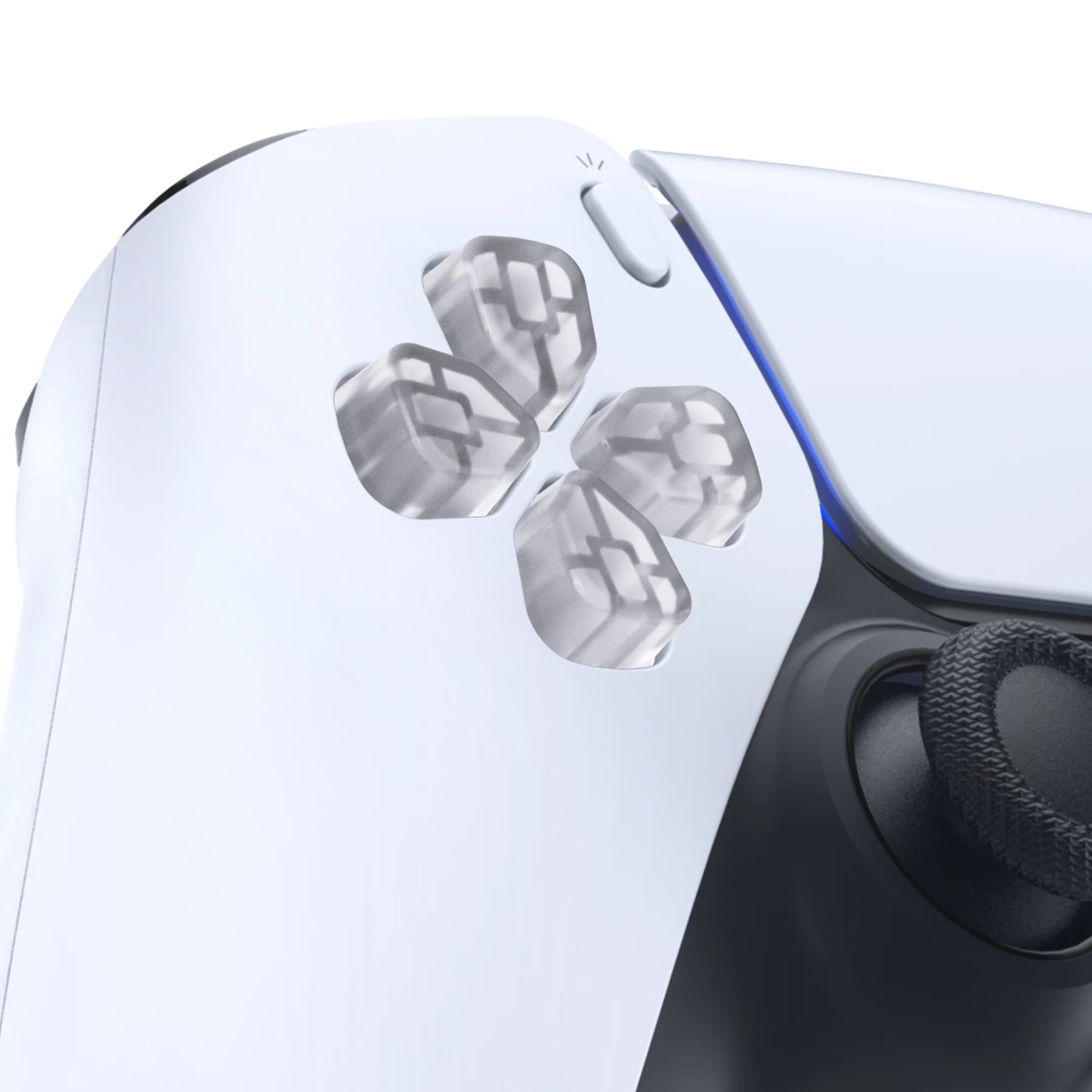 eXtremeRate Ergonomic Split Dpad Buttons (SDP Buttons) for PS5 & PS5 Edge & PS4 All Model Controller - Clear - Image 4