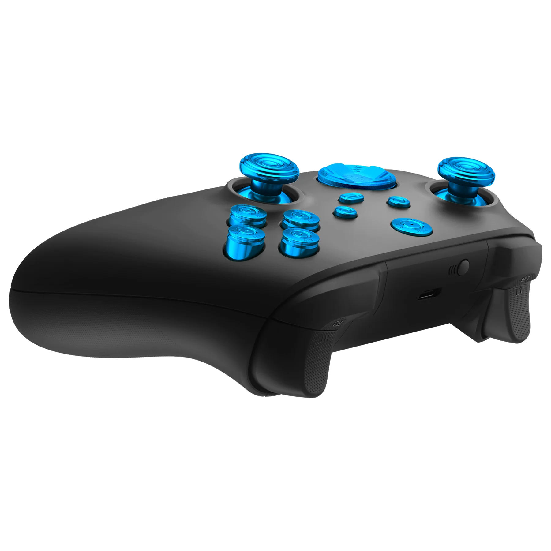 eXtremeRate 11 in 1 Custom Gold Metal Buttons for Xbox Series X/S Controller & Xbox Core Controller - Blue - Image 7