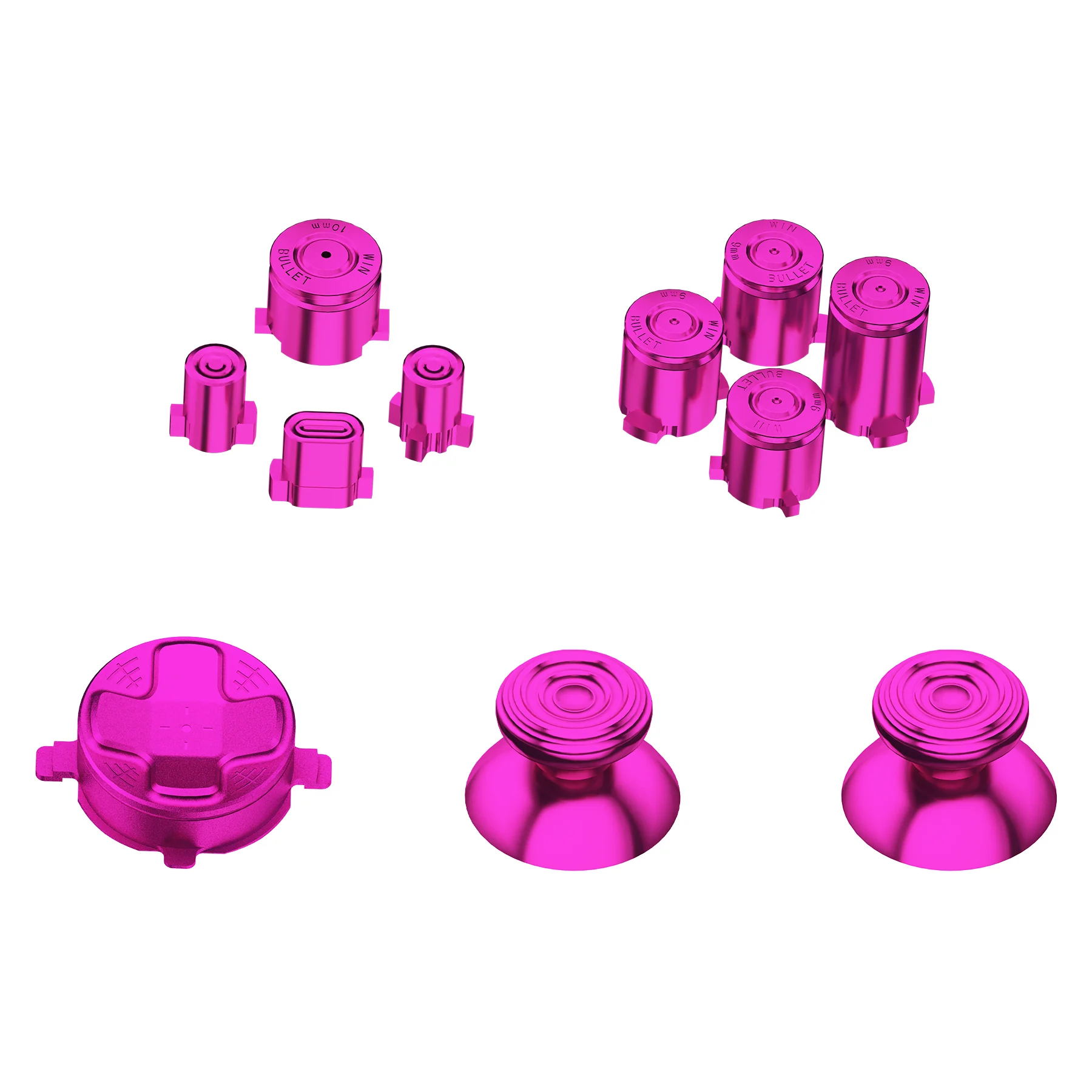 eXtremeRate 11 in 1 Custom Gold Metal Buttons for Xbox Series X/S Controller & Xbox Core Controller - Purple - Image 8