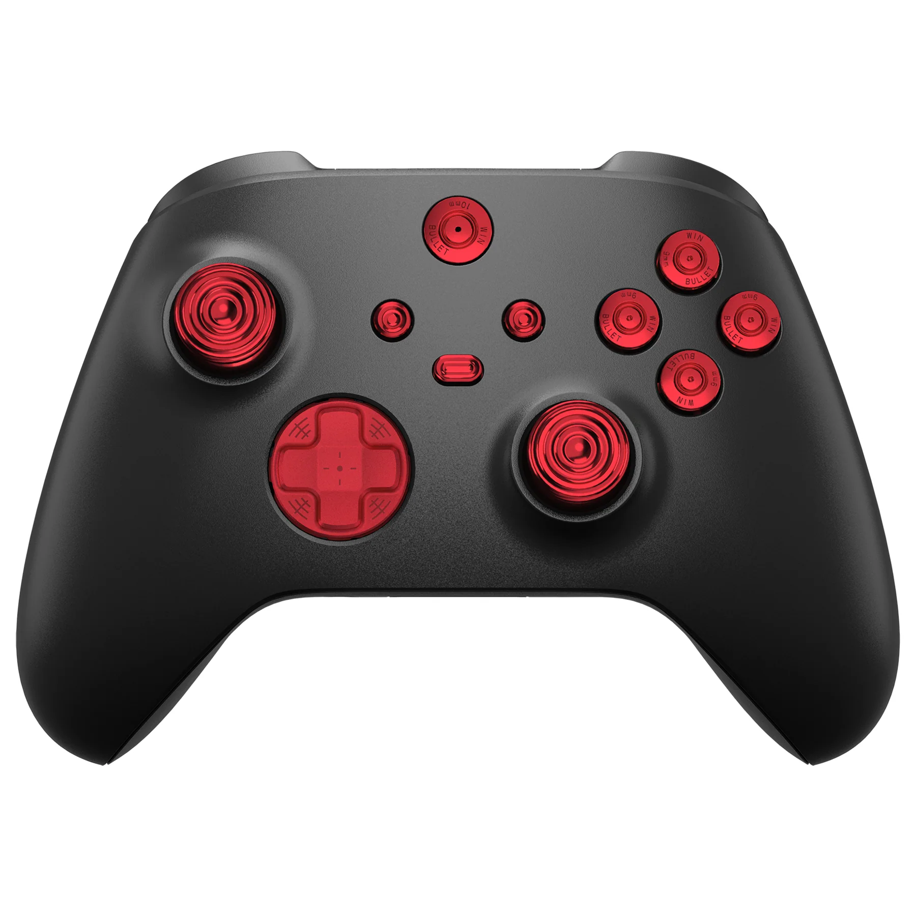 eXtremeRate 11 in 1 Custom Gold Metal Buttons for Xbox Series X/S Controller & Xbox Core Controller - Red - Image 5