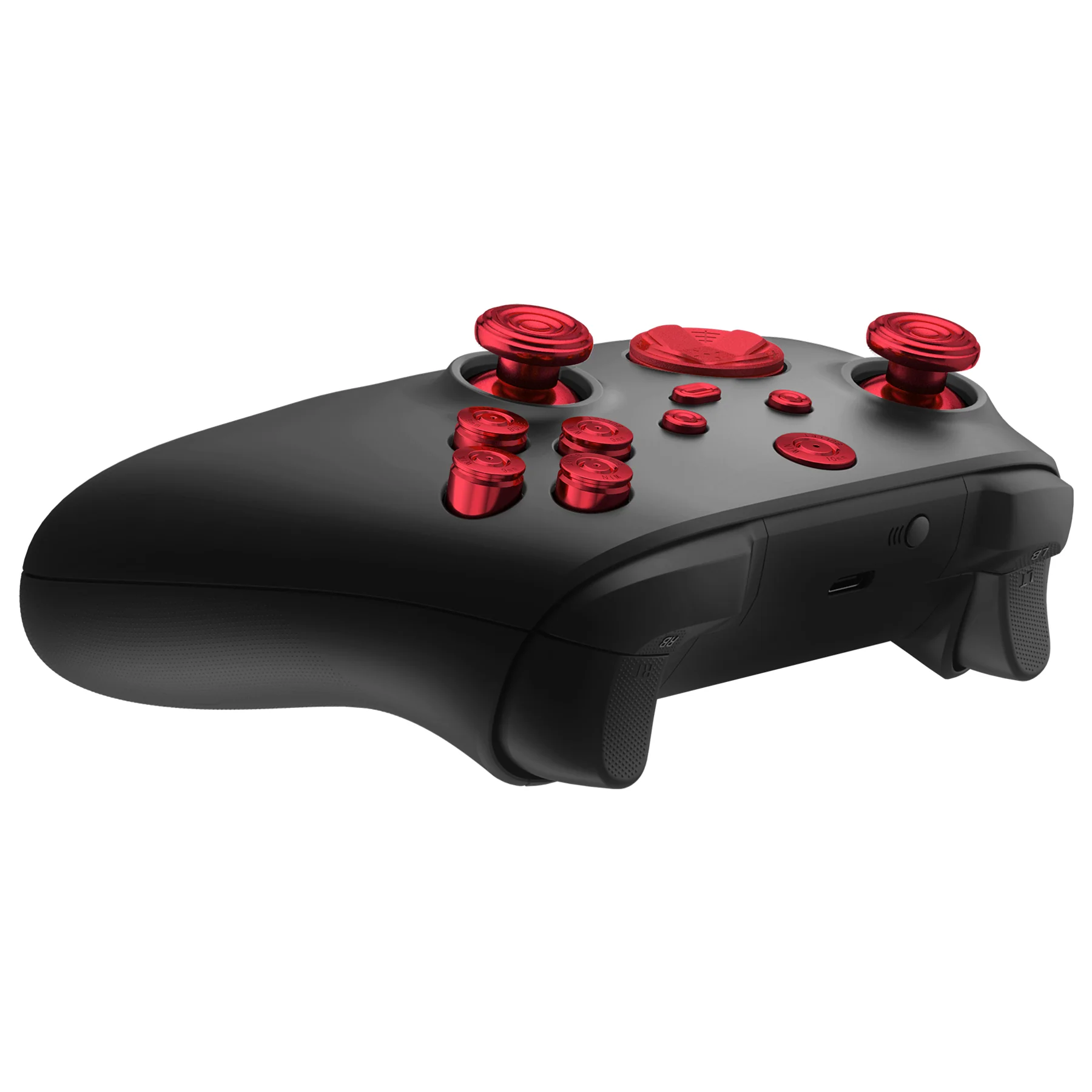 eXtremeRate 11 in 1 Custom Gold Metal Buttons for Xbox Series X/S Controller & Xbox Core Controller - Red - Image 7