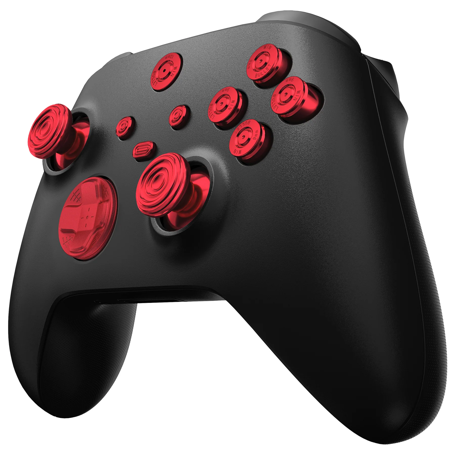 eXtremeRate 11 in 1 Custom Gold Metal Buttons for Xbox Series X/S Controller & Xbox Core Controller - Red - Image 9