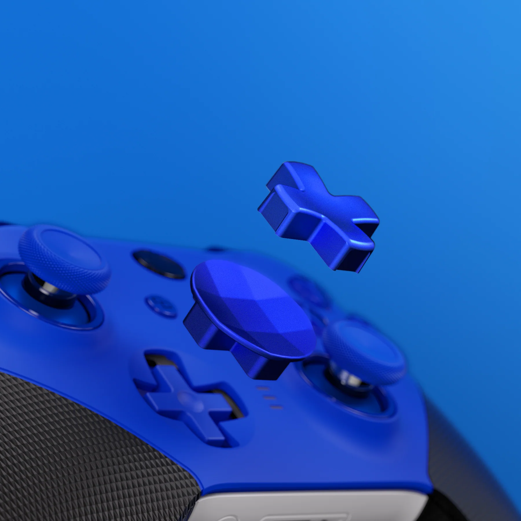 eXtremeRate 13 in 1 Component Pack Kit Replacement Metal Thumbsticks & D-Pads & Paddles for Xbox Elite Series 2 & Elite 2 Core Controller (Model 1797) - Blue & Metallic Silver - Image 6
