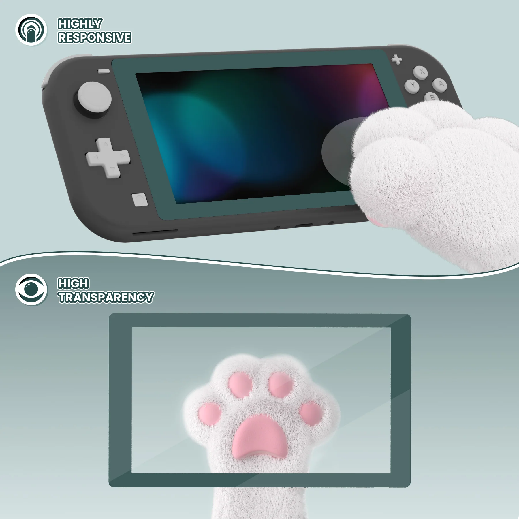 eXtremeRate 2 Pack Anti-Scratch Transparent HD Tempered Glass Screen Protector for Nintendo Switch Lite - Hunter Green - Image 8