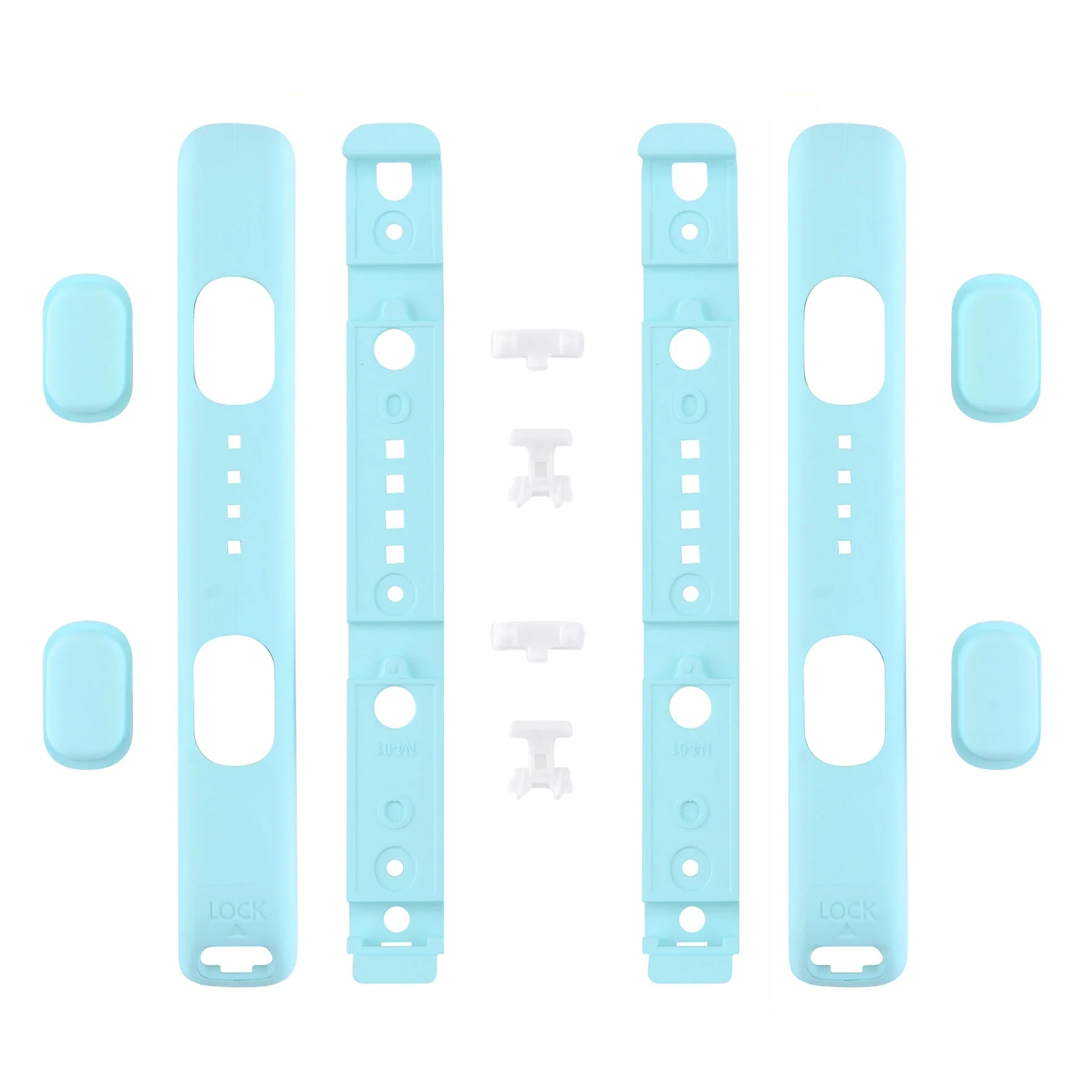 eXtremeRate 2 Pack Custom Replacement shell for Joycon Strap of NS Switch - Heaven Blue - Image 2