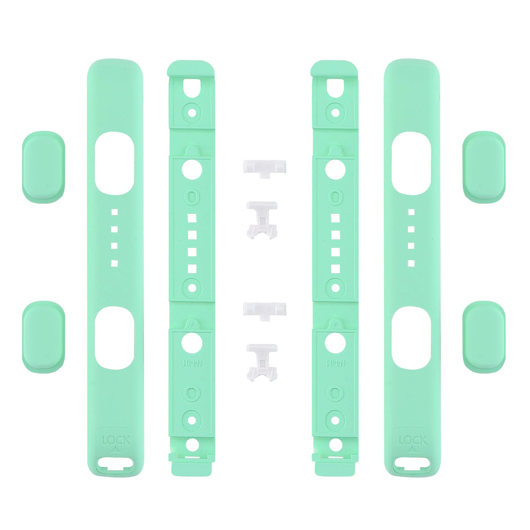eXtremeRate 2 Pack Custom Replacement shell for Joycon Strap of NS Switch - Mint Green - Image 2