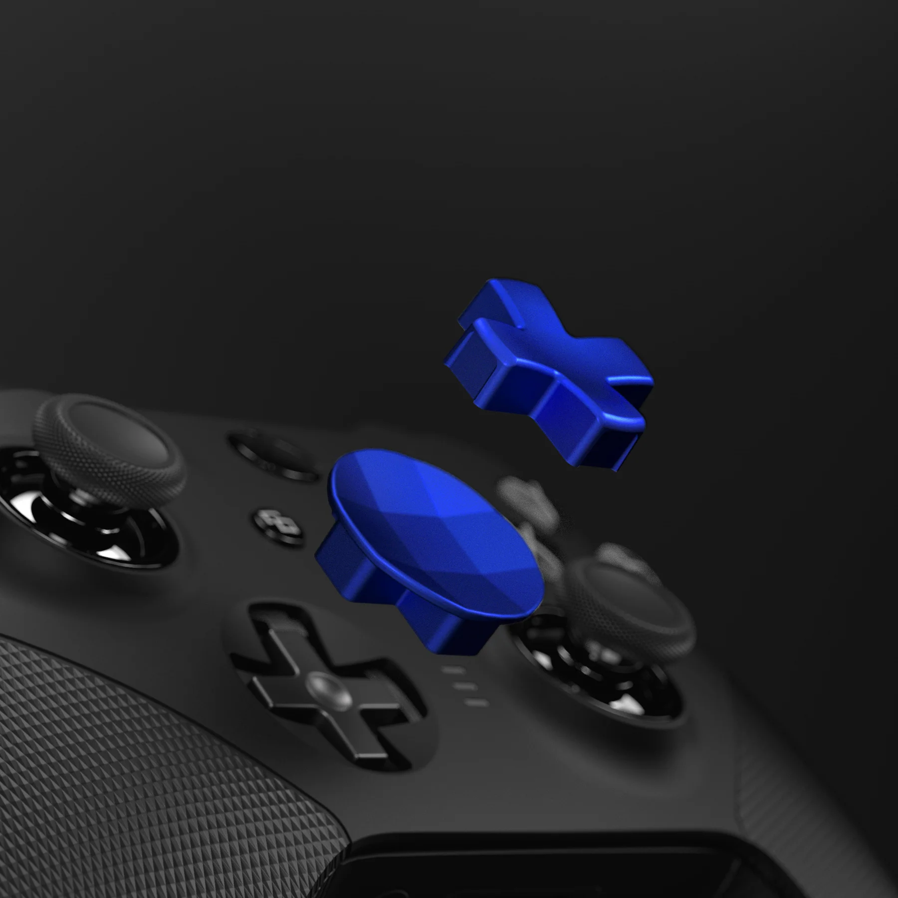 eXtremeRate 2 pcs Metalic Magnetic Stainless Steel D-Pads for Xbox One Elite (Model 1698) & Xbox One Elite Series 2 & Elite 2 Core Controller (Model 1797) - Blue - Image 4