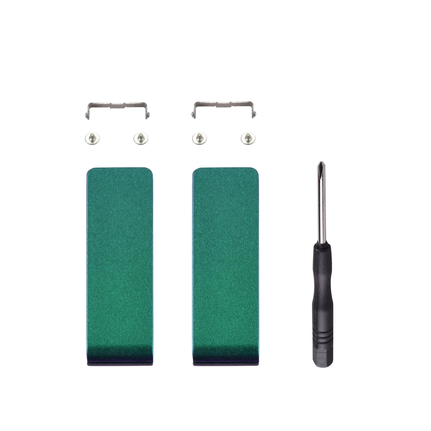 eXtremeRate 2 Sets Replacement Kickstand for Nintendo Switch Console - Chameleon Green Purple - Image 2