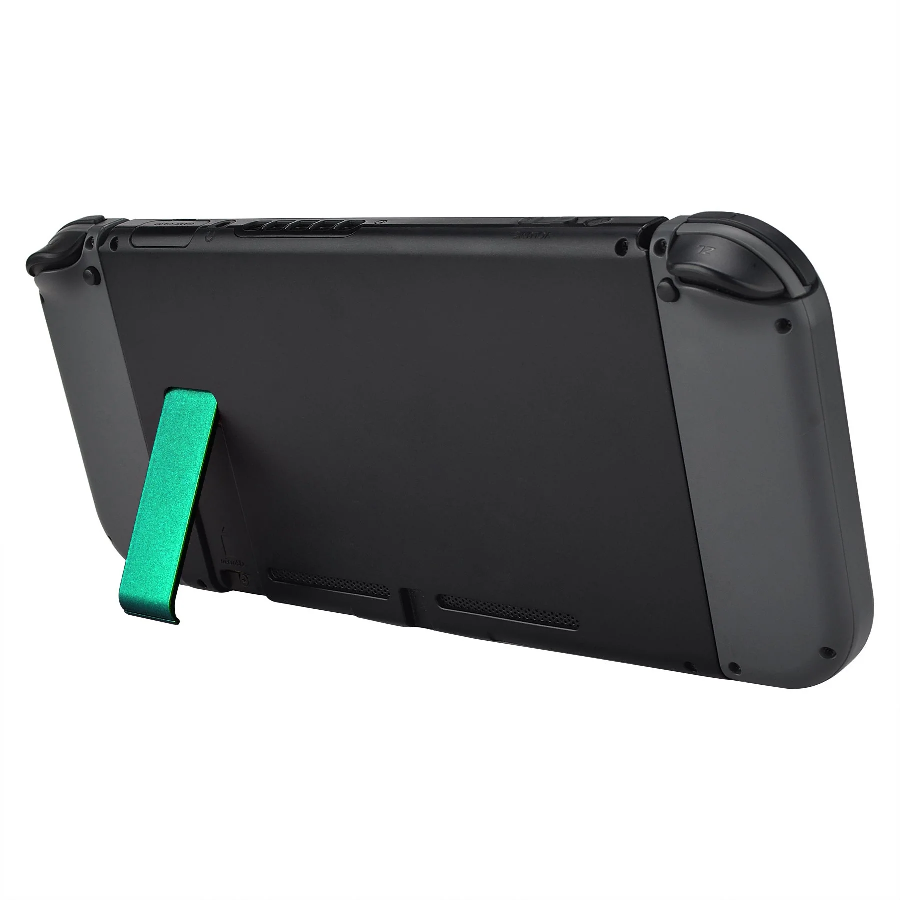 eXtremeRate 2 Sets Replacement Kickstand for Nintendo Switch Console - Chameleon Green Purple - Image 4