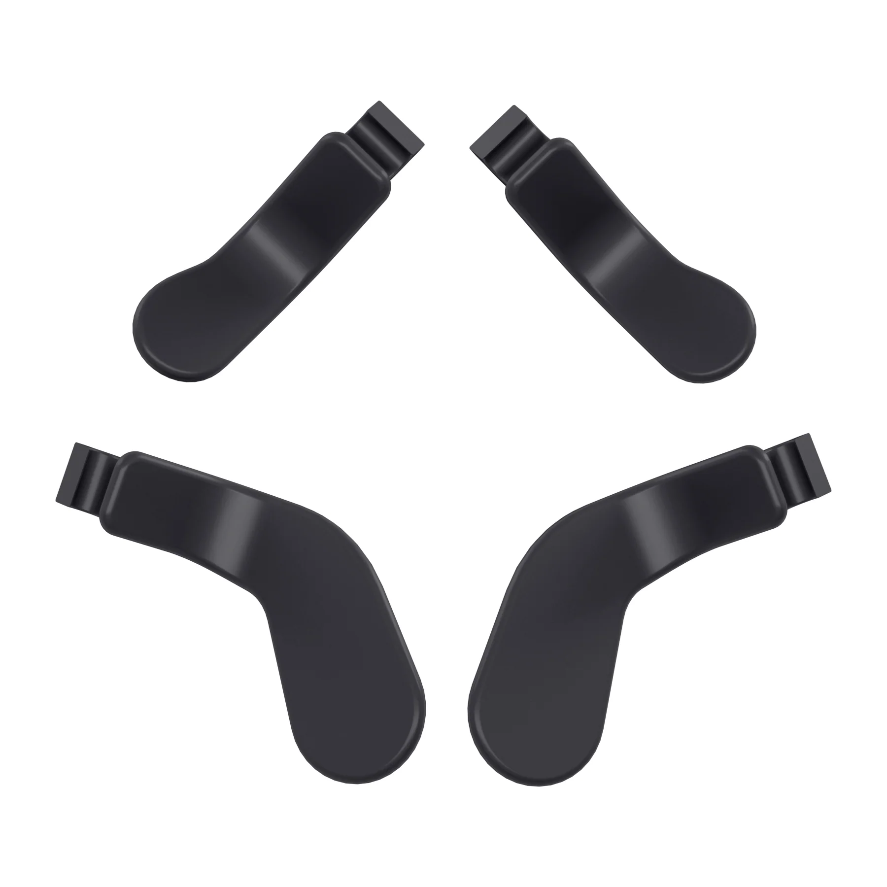 eXtremeRate 4 pcs Replacement Metalic Stainless Steel Paddles for Xbox One Elite & Xbox Elite Series 2 & Elite 2 Core Controller - Black - Image 3
