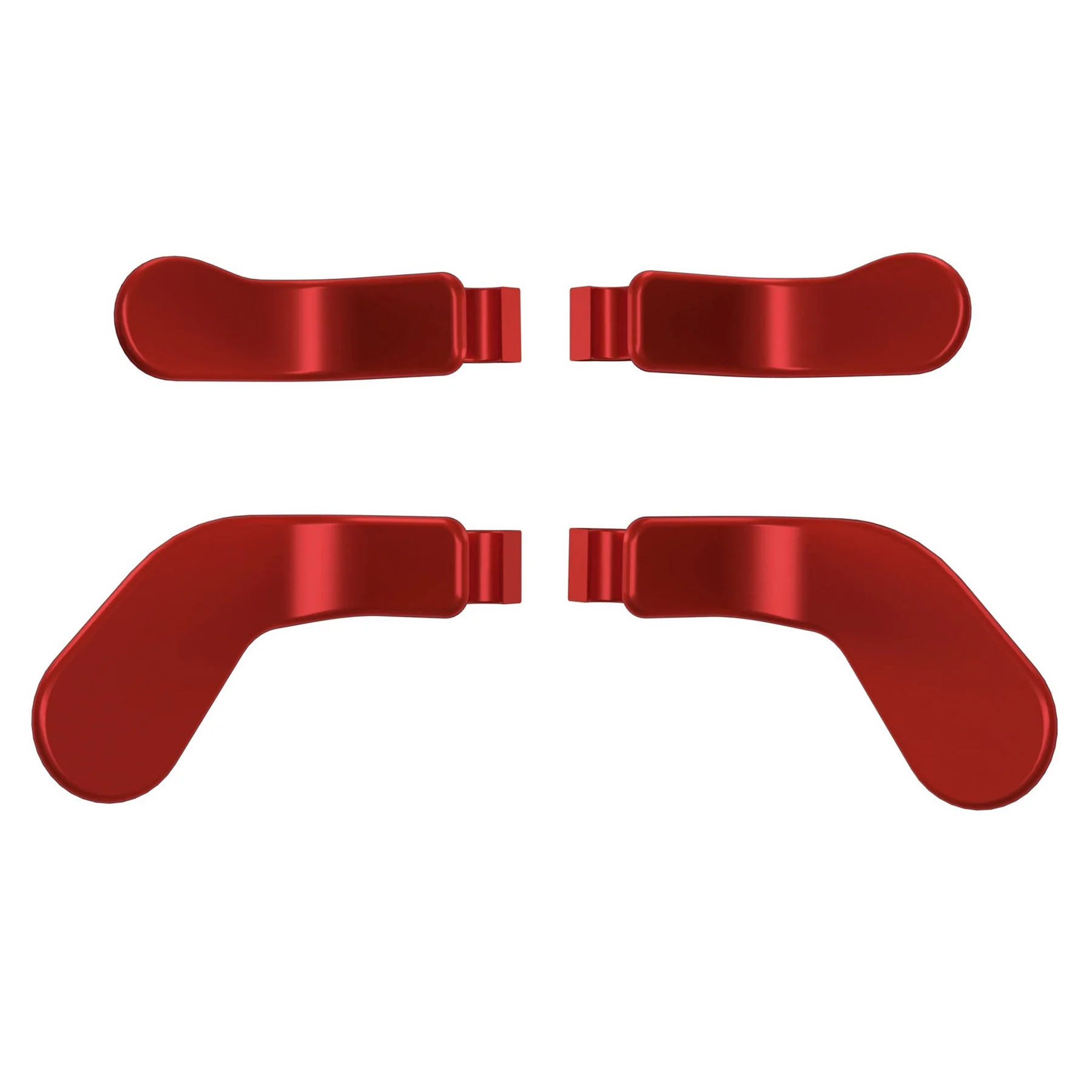 eXtremeRate 4 pcs Replacement Metallic Stainless Steel Paddles for Xbox One Elite & Xbox Elite Series 2 & Elite 2 Core Controller - Scarlet Red - Image 2