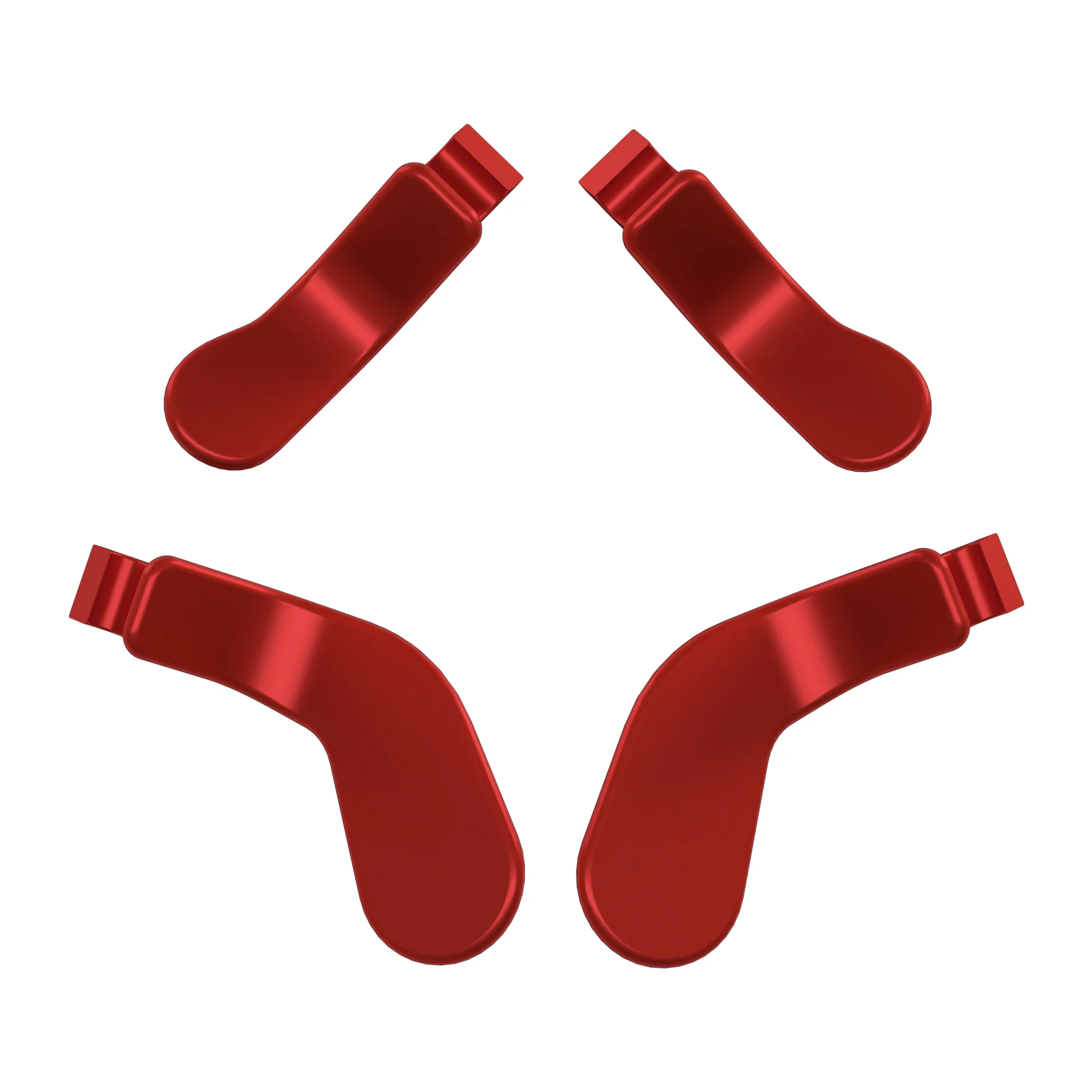 eXtremeRate 4 pcs Replacement Metallic Stainless Steel Paddles for Xbox One Elite & Xbox Elite Series 2 & Elite 2 Core Controller - Scarlet Red - Image 3