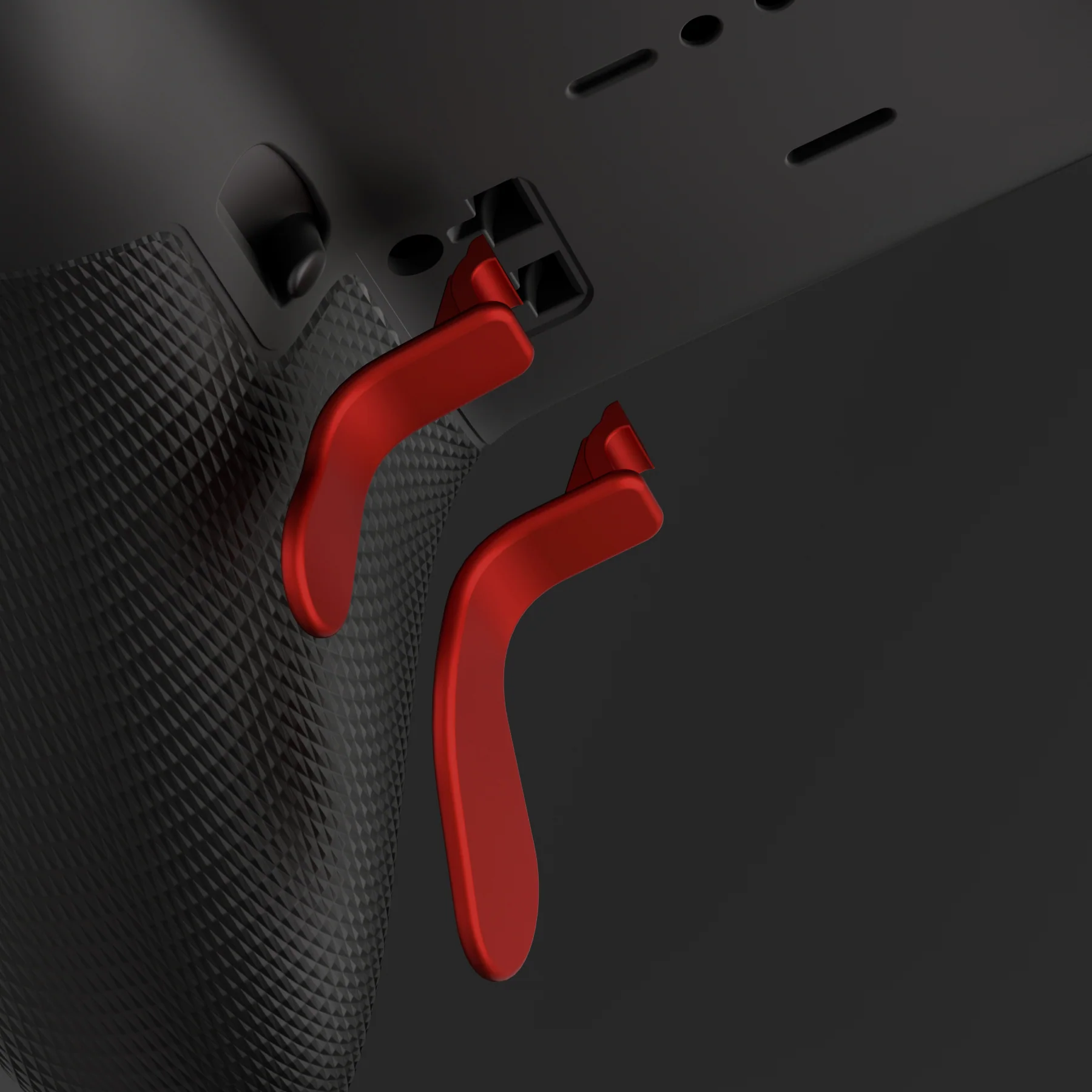 eXtremeRate 4 pcs Replacement Metallic Stainless Steel Paddles for Xbox One Elite & Xbox Elite Series 2 & Elite 2 Core Controller - Scarlet Red - Image 5