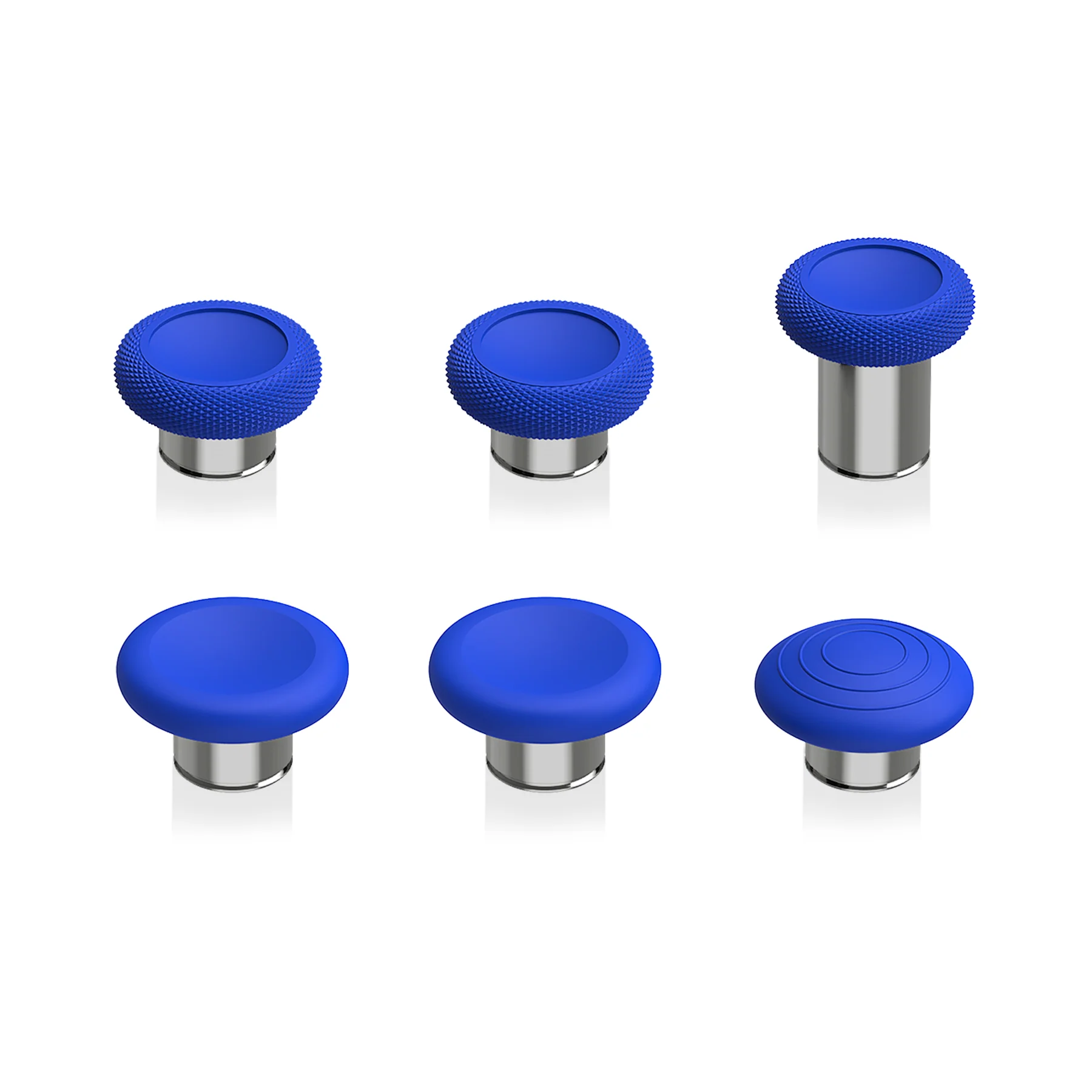 eXtremeRate 6 in 1 Metal Replacement Thumbsticks for Xbox Elite Series 2 & Elite 2 Core Controller (Model 1797) - Blue & Metallic Silver - Image 2