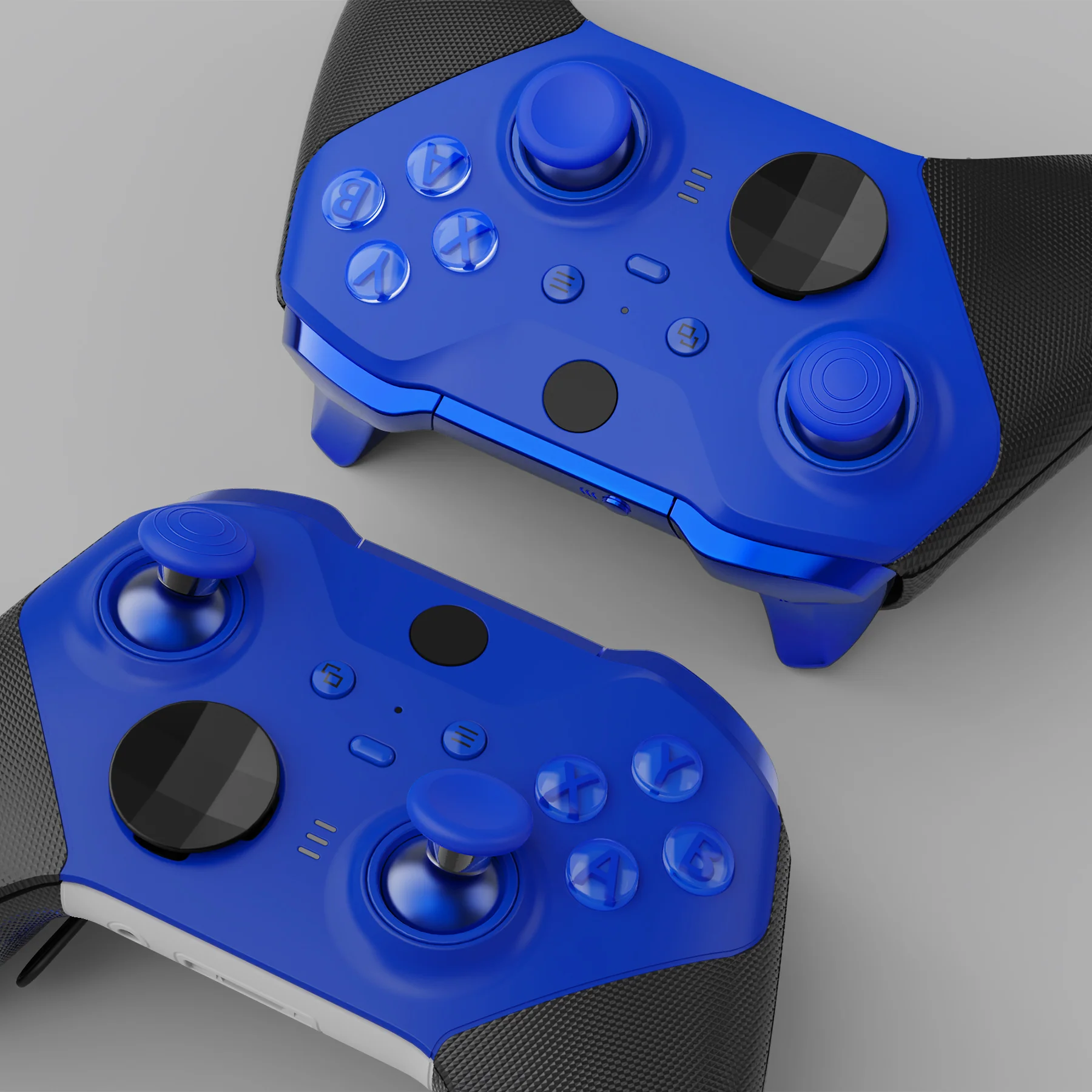 eXtremeRate 6 in 1 Metal Replacement Thumbsticks for Xbox Elite Series 2 & Elite 2 Core Controller (Model 1797) - Blue & Metallic Silver - Image 3