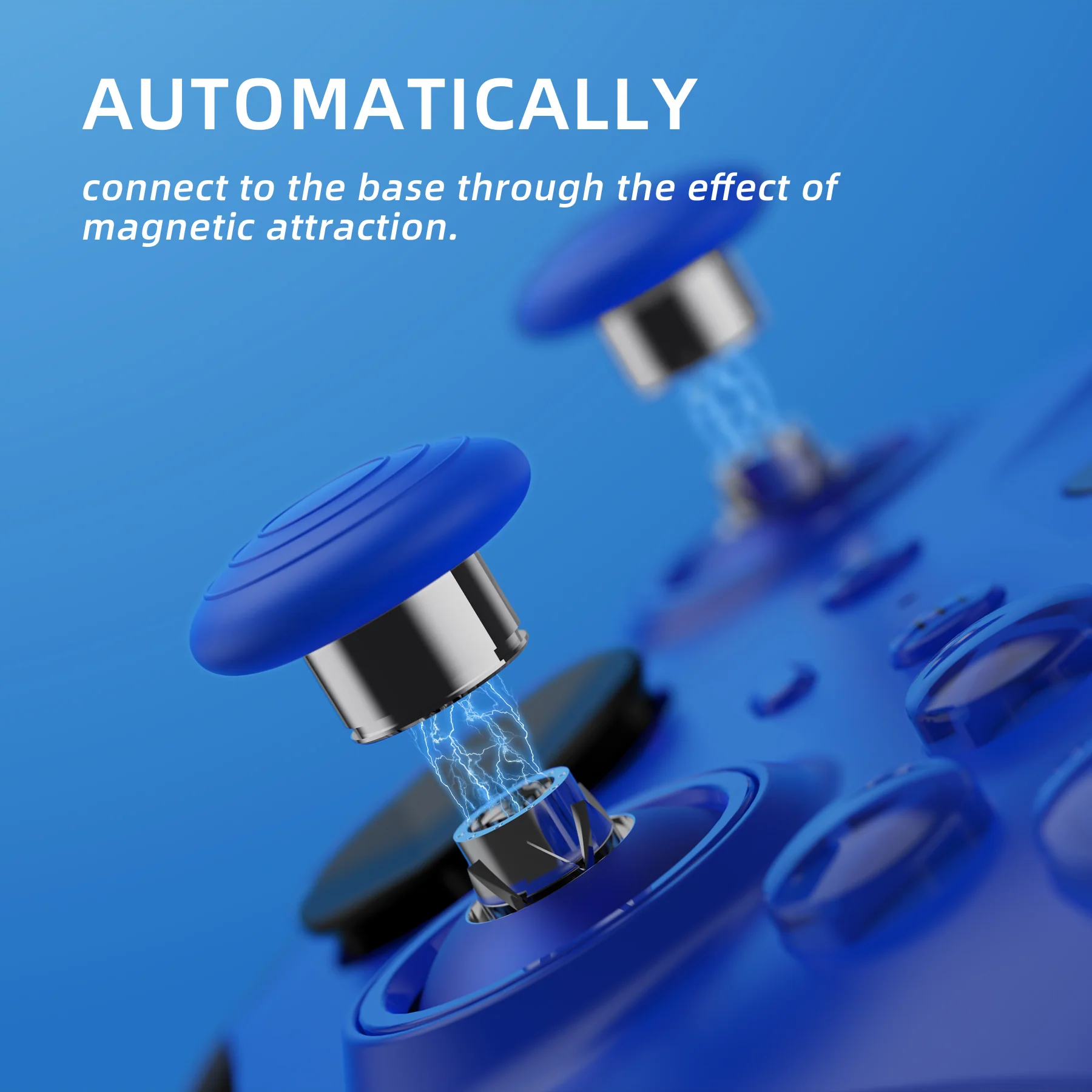eXtremeRate 6 in 1 Metal Replacement Thumbsticks for Xbox Elite Series 2 & Elite 2 Core Controller (Model 1797) - Blue & Metallic Silver - Image 6