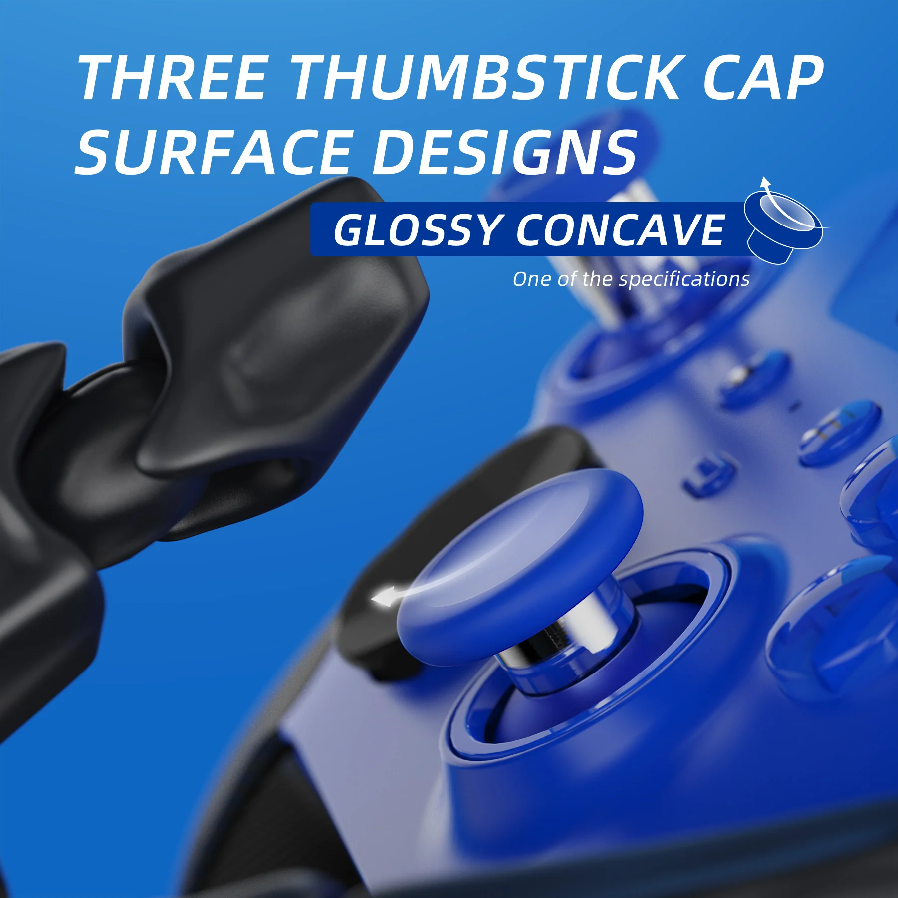 eXtremeRate 6 in 1 Metal Replacement Thumbsticks for Xbox Elite Series 2 & Elite 2 Core Controller (Model 1797) - Blue & Metallic Silver - Image 7