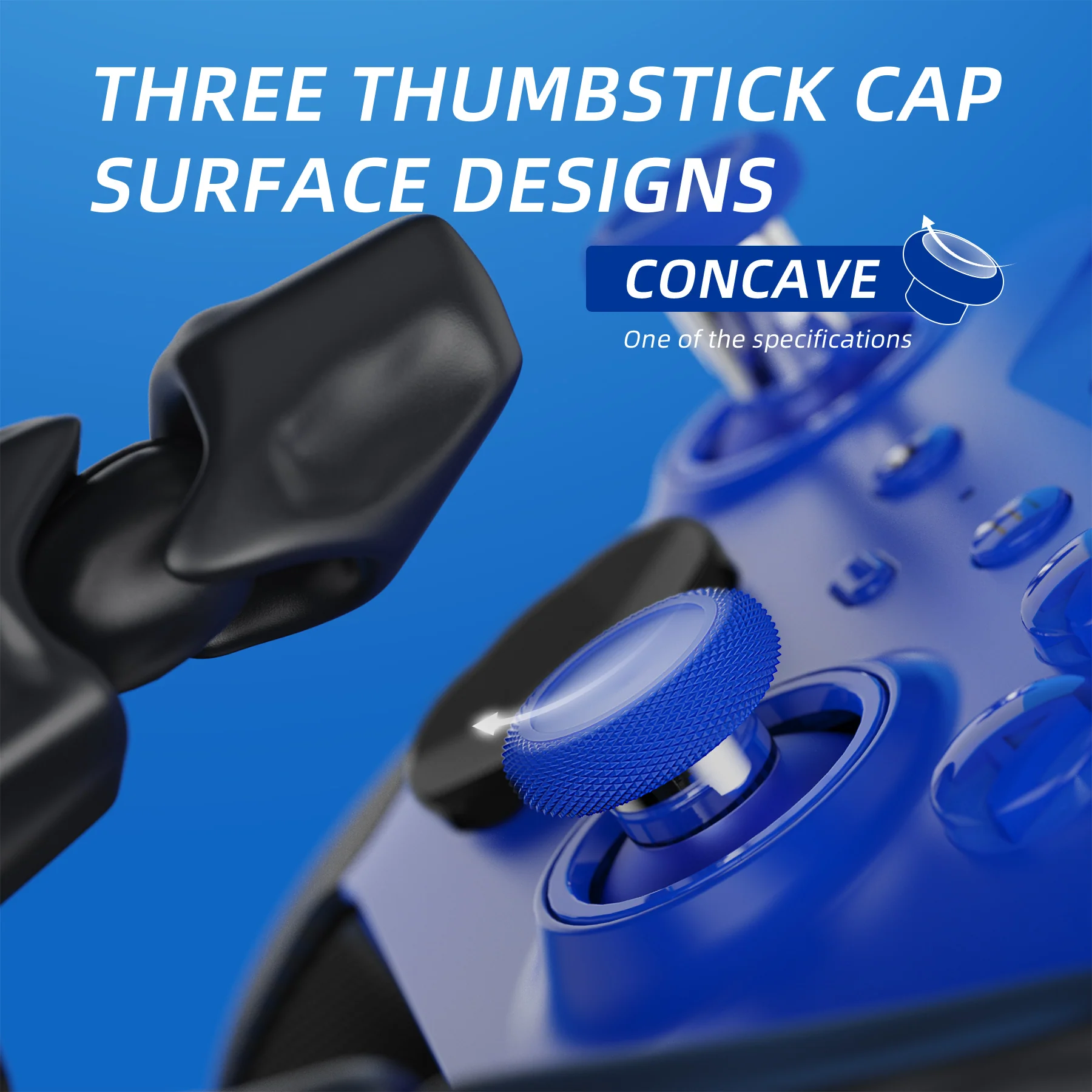 eXtremeRate 6 in 1 Metal Replacement Thumbsticks for Xbox Elite Series 2 & Elite 2 Core Controller (Model 1797) - Blue & Metallic Silver - Image 8