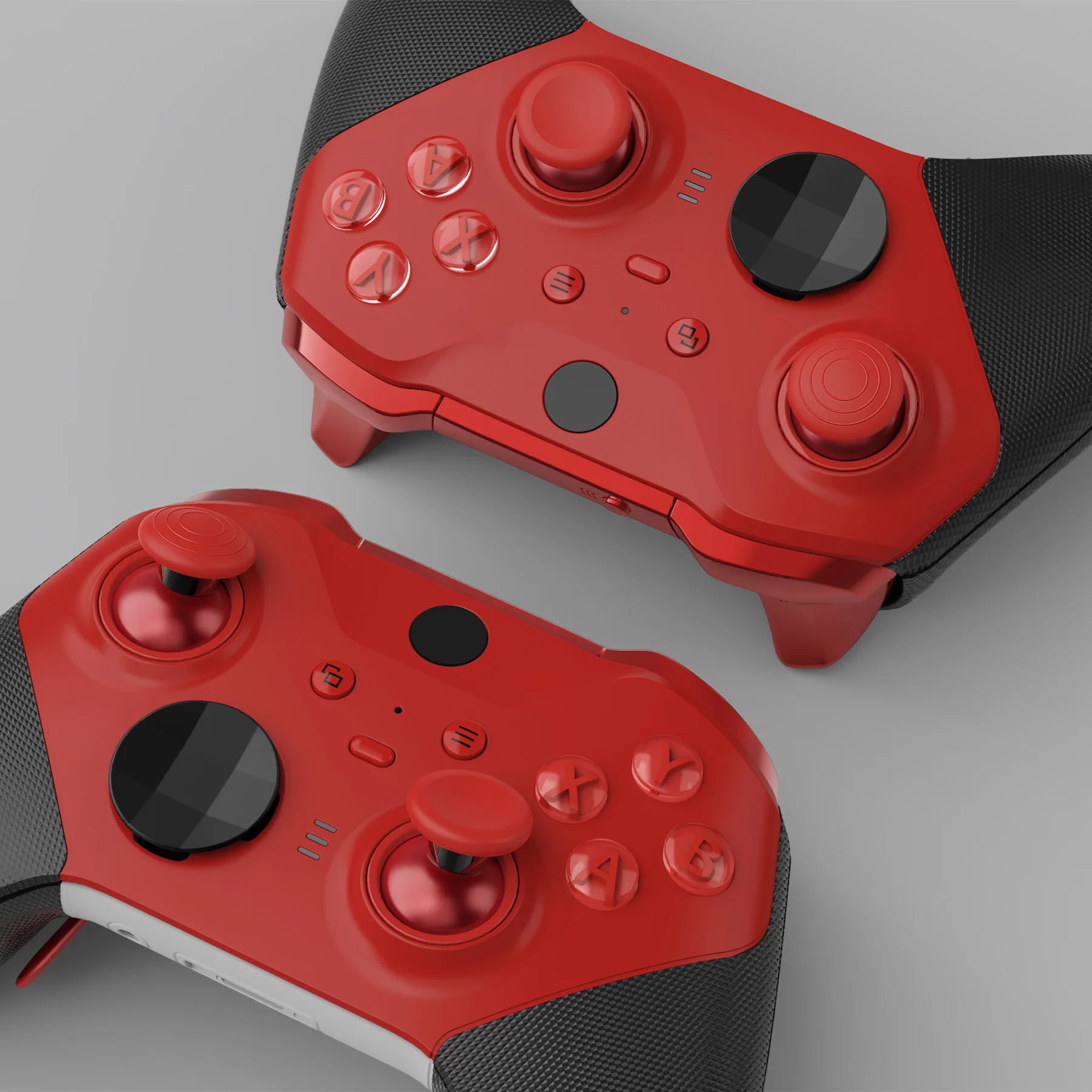 eXtremeRate 6 in 1 Metal Replacement Thumbsticks for Xbox Elite Series 2 & Elite 2 Core Controller (Model 1797) - Scarlet Red & Metallic Silver - Image 3