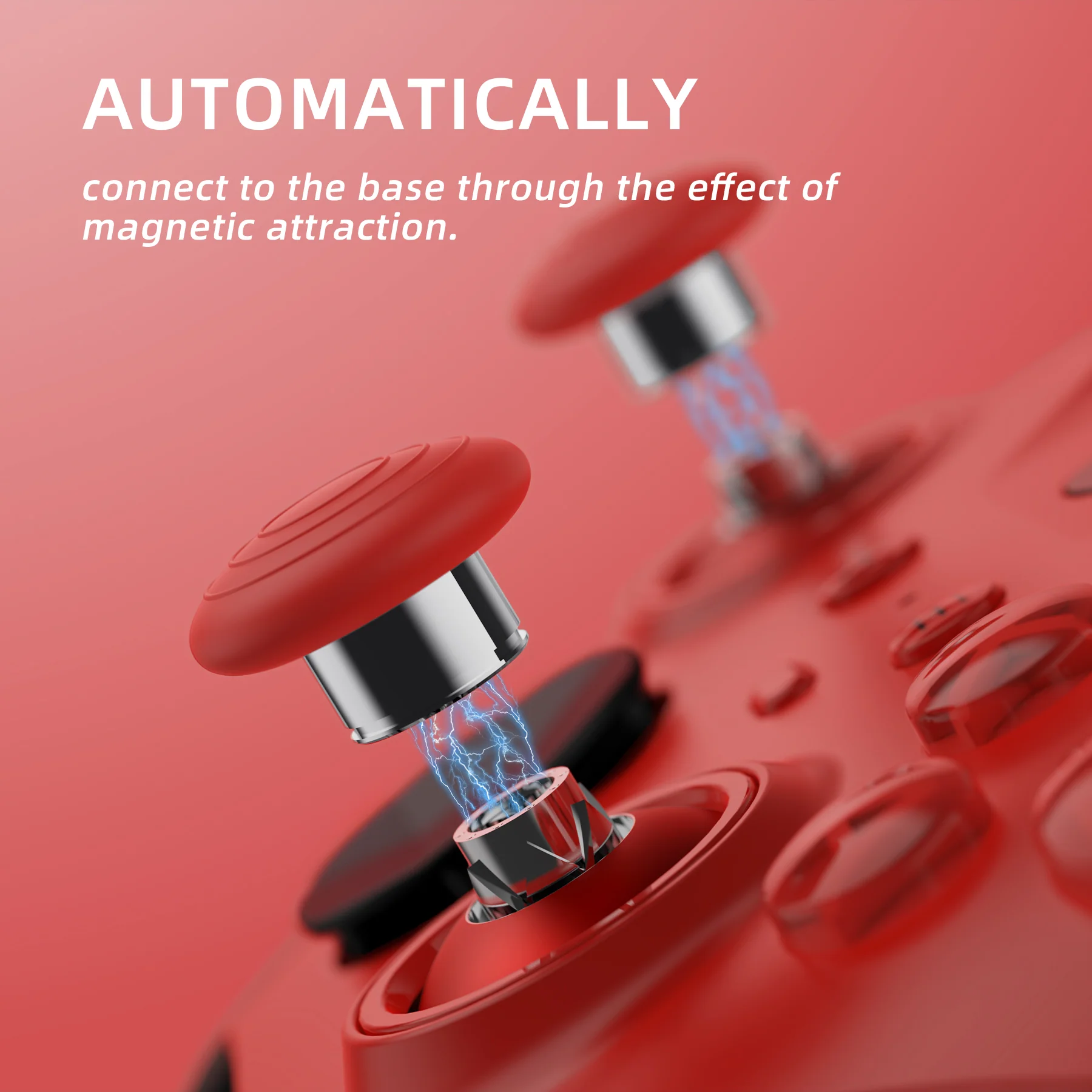 eXtremeRate 6 in 1 Metal Replacement Thumbsticks for Xbox Elite Series 2 & Elite 2 Core Controller (Model 1797) - Scarlet Red & Metallic Silver - Image 6
