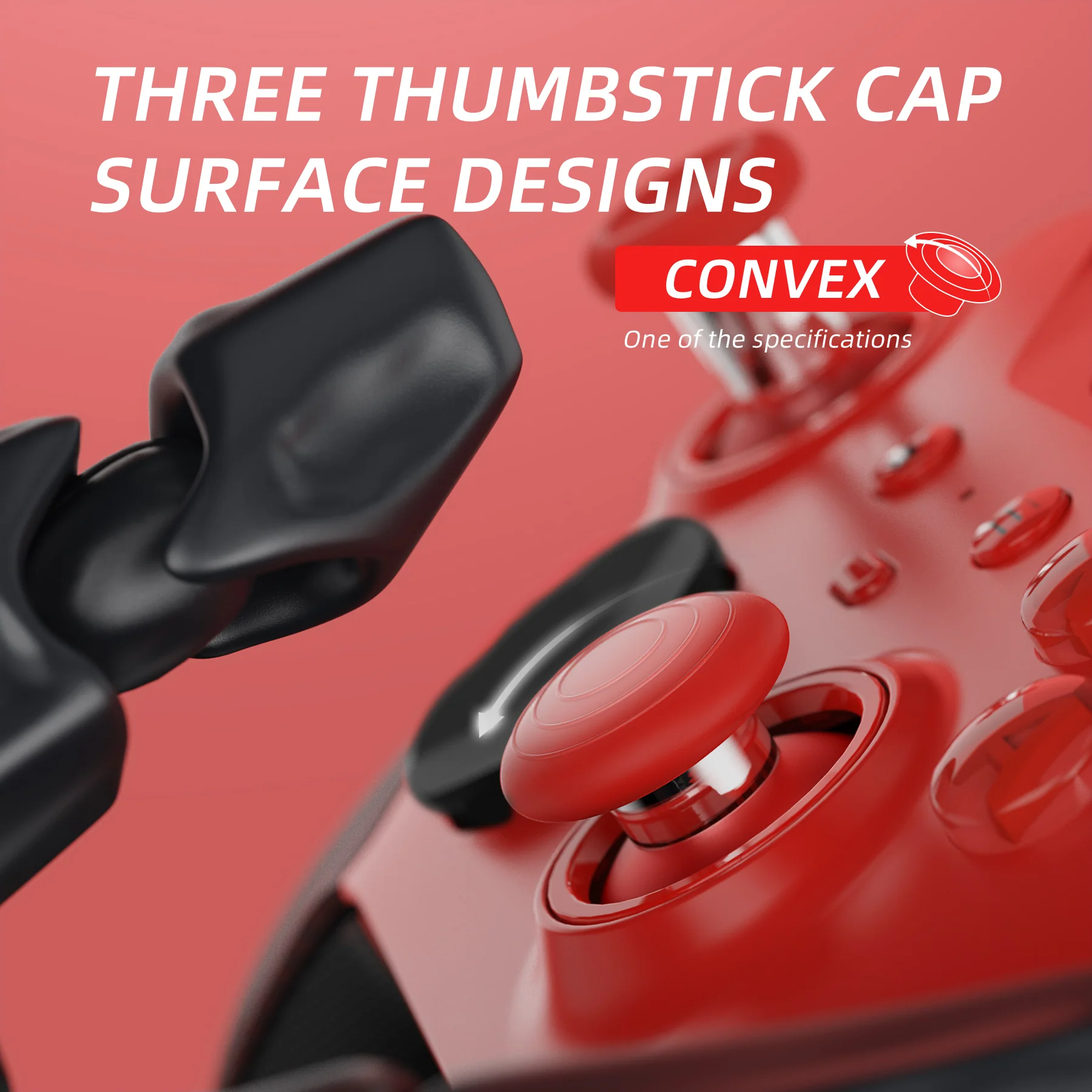 eXtremeRate 6 in 1 Metal Replacement Thumbsticks for Xbox Elite Series 2 & Elite 2 Core Controller (Model 1797) - Scarlet Red & Metallic Silver - Image 8