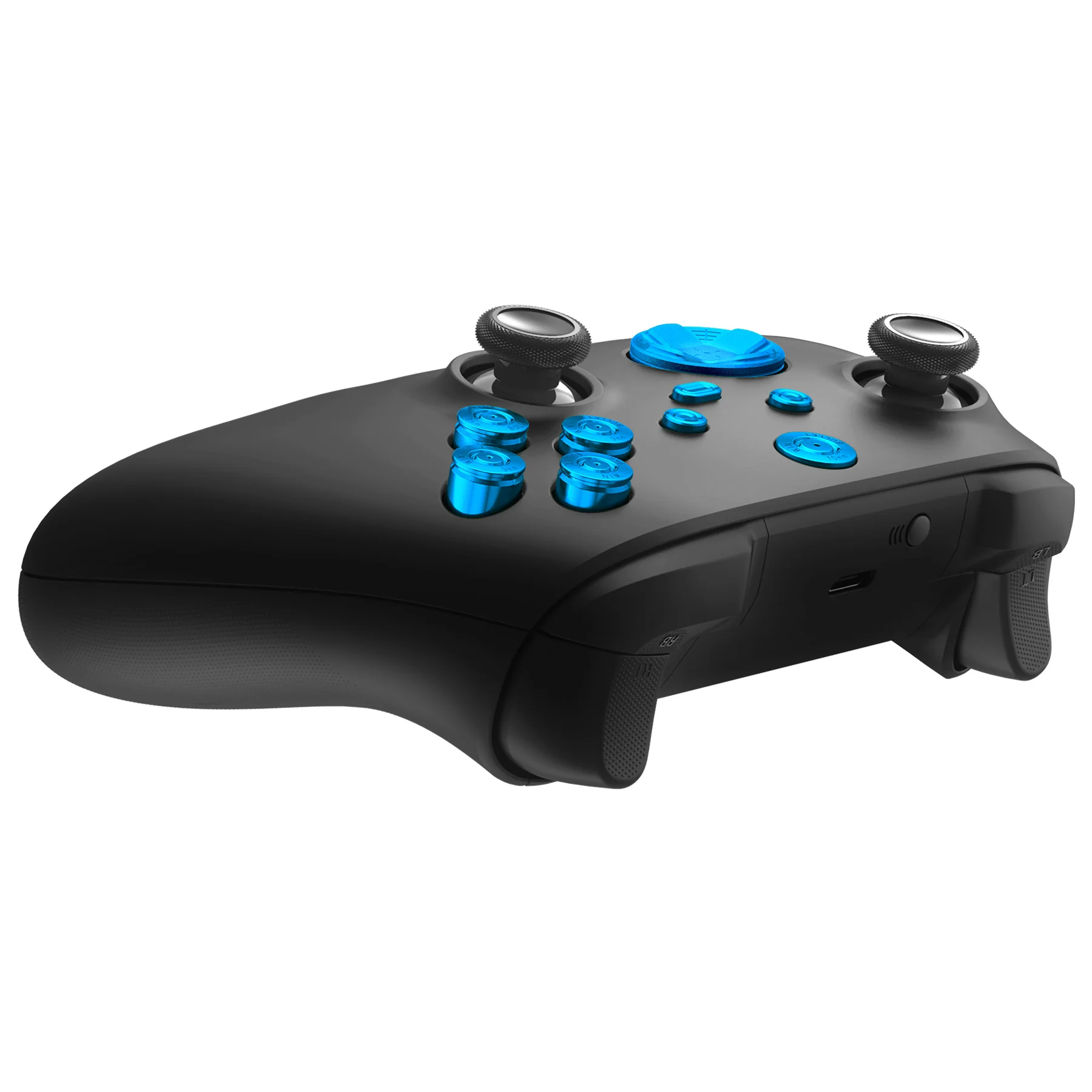 eXtremeRate 9 in 1 Custom Gold Metal Buttons for Xbox Series X/S Controller & Xbox Core Controller - Blue - Image 8