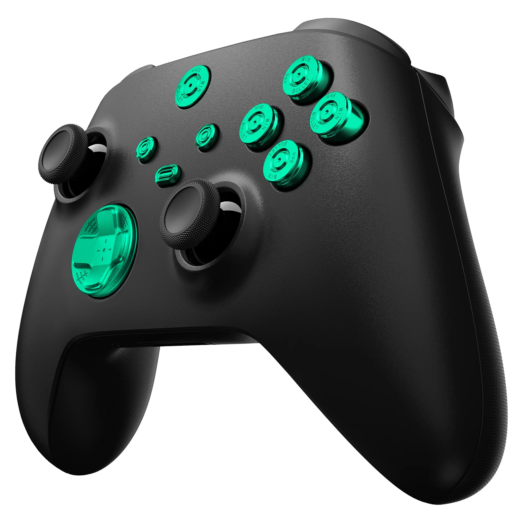 eXtremeRate 9 in 1 Custom Gold Metal Buttons for Xbox Series X/S Controller & Xbox Core Controller - Green - Image 5
