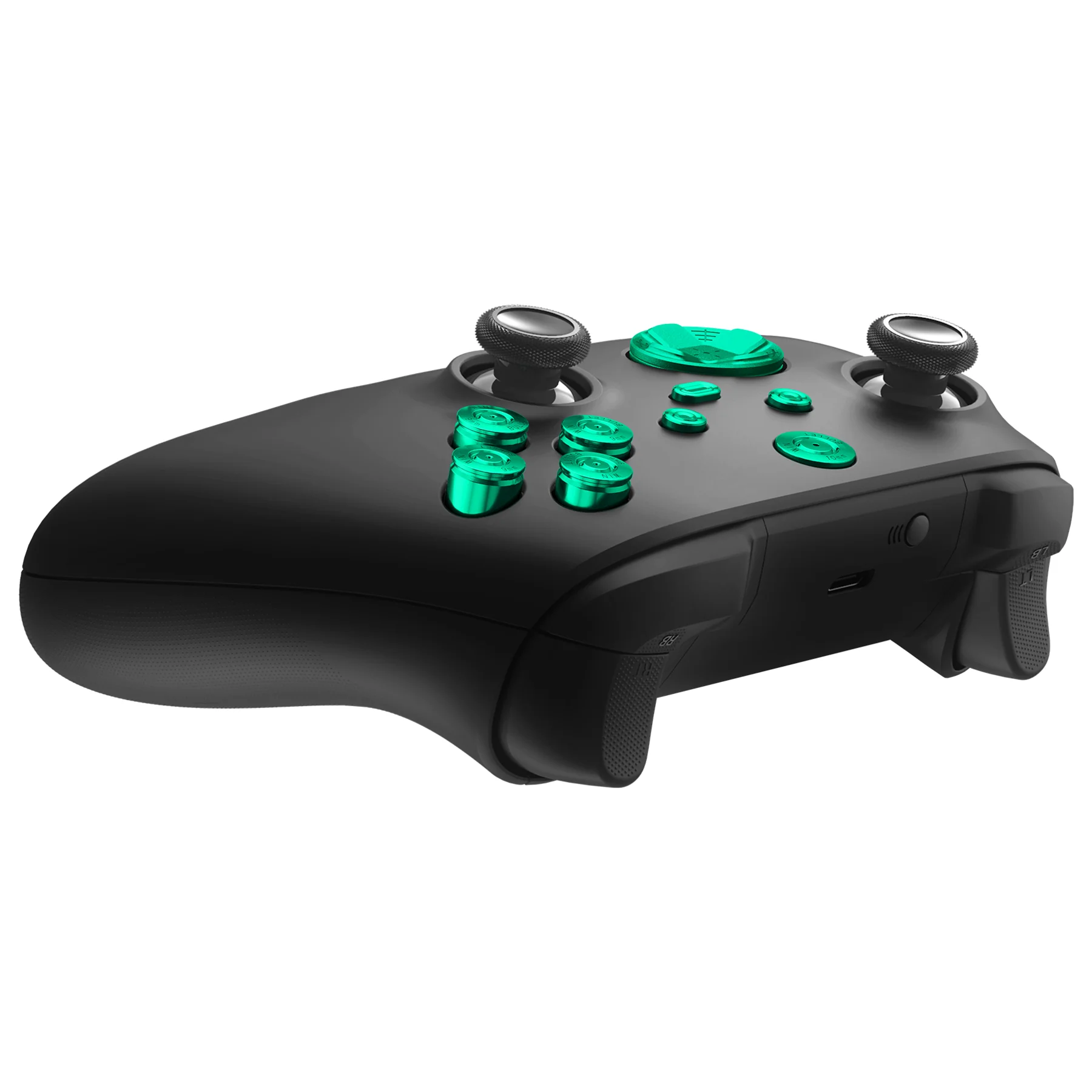 eXtremeRate 9 in 1 Custom Gold Metal Buttons for Xbox Series X/S Controller & Xbox Core Controller - Green - Image 8