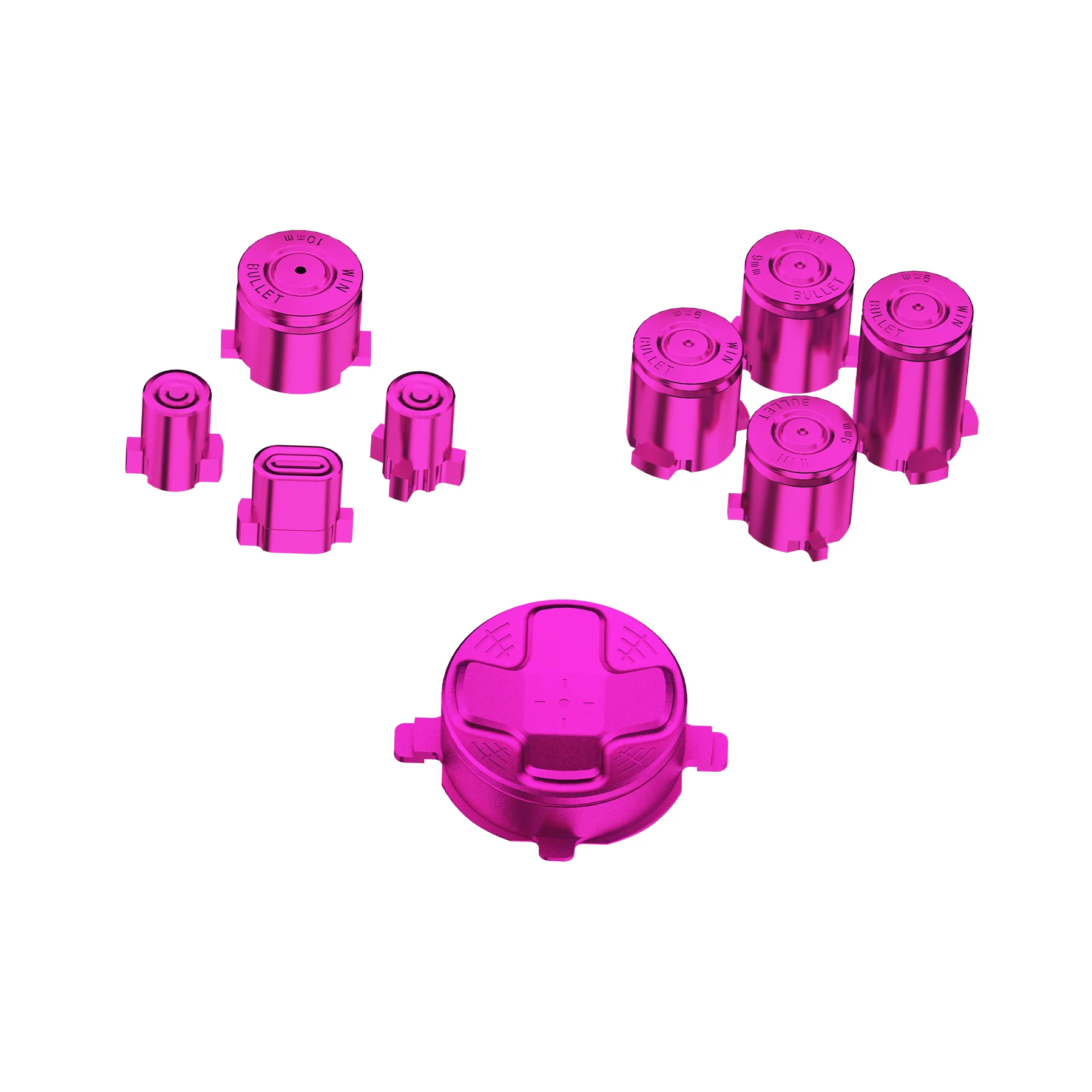 eXtremeRate 9 in 1 Custom Gold Metal Buttons for Xbox Series X/S Controller & Xbox Core Controller - Purple - Image 9