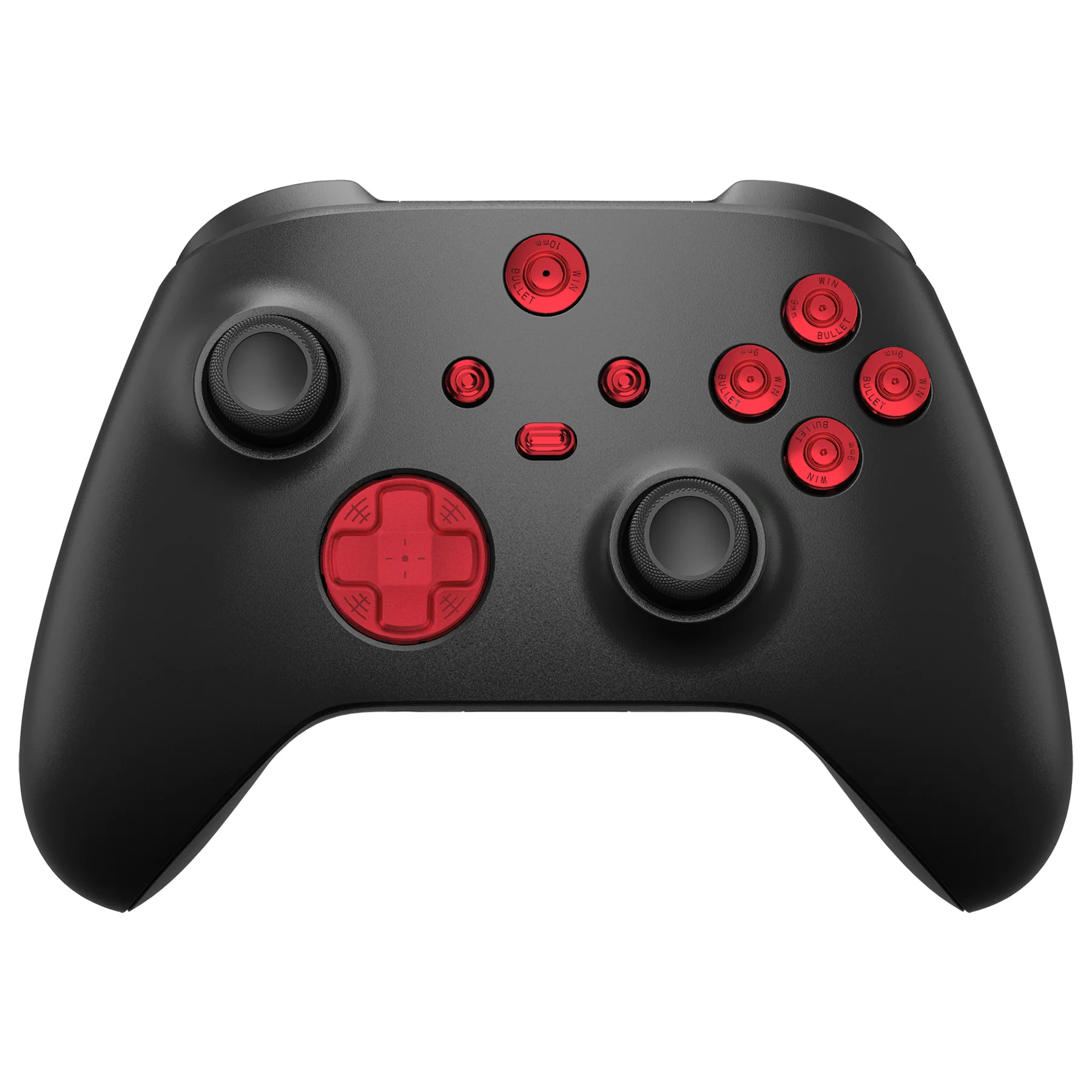 eXtremeRate 9 in 1 Custom Gold Metal Buttons for Xbox Series X/S Controller & Xbox Core Controller - Red - Image 4