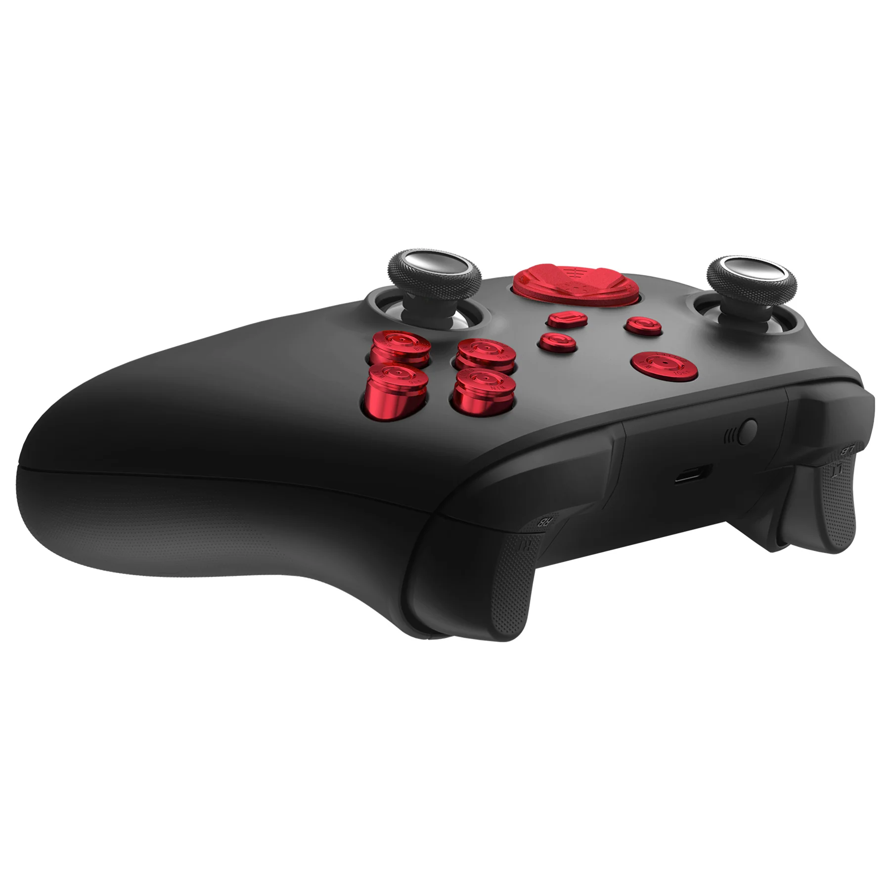 eXtremeRate 9 in 1 Custom Gold Metal Buttons for Xbox Series X/S Controller & Xbox Core Controller - Red - Image 8