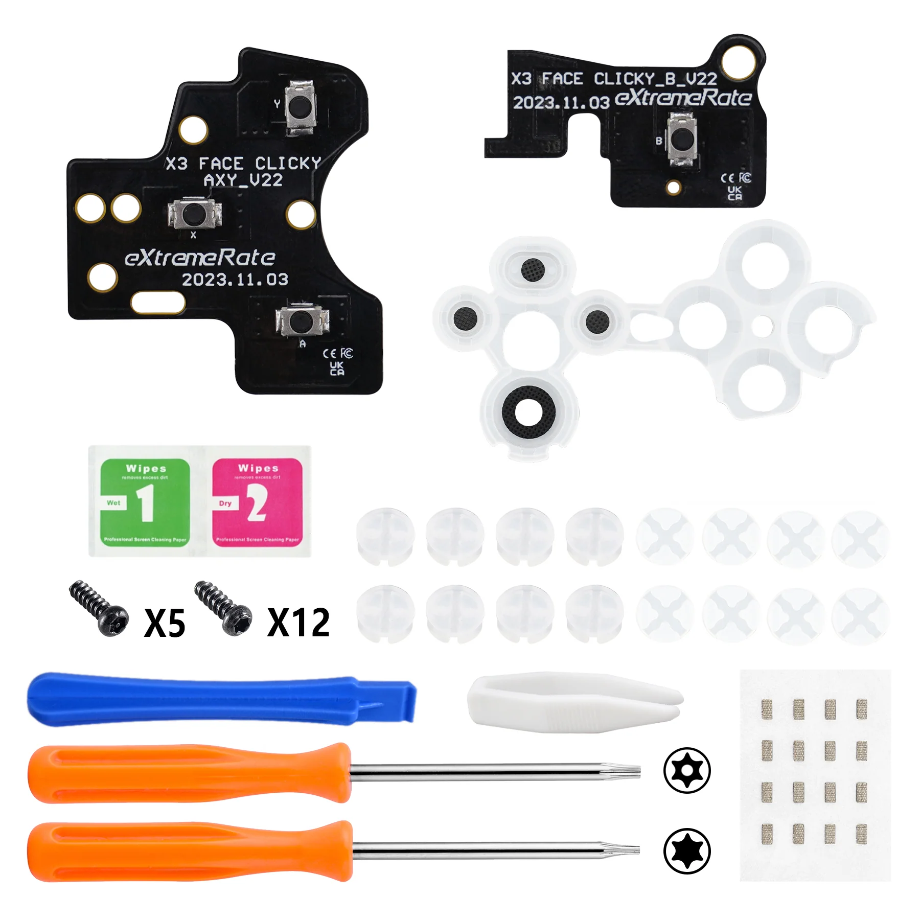 eXtremeRate ABXY Clicky kit V2 for Xbox Core Controller & Xbox Series X/S Controller Model 1914 & Xbox One X/S Controller Model 1708 - Image 3