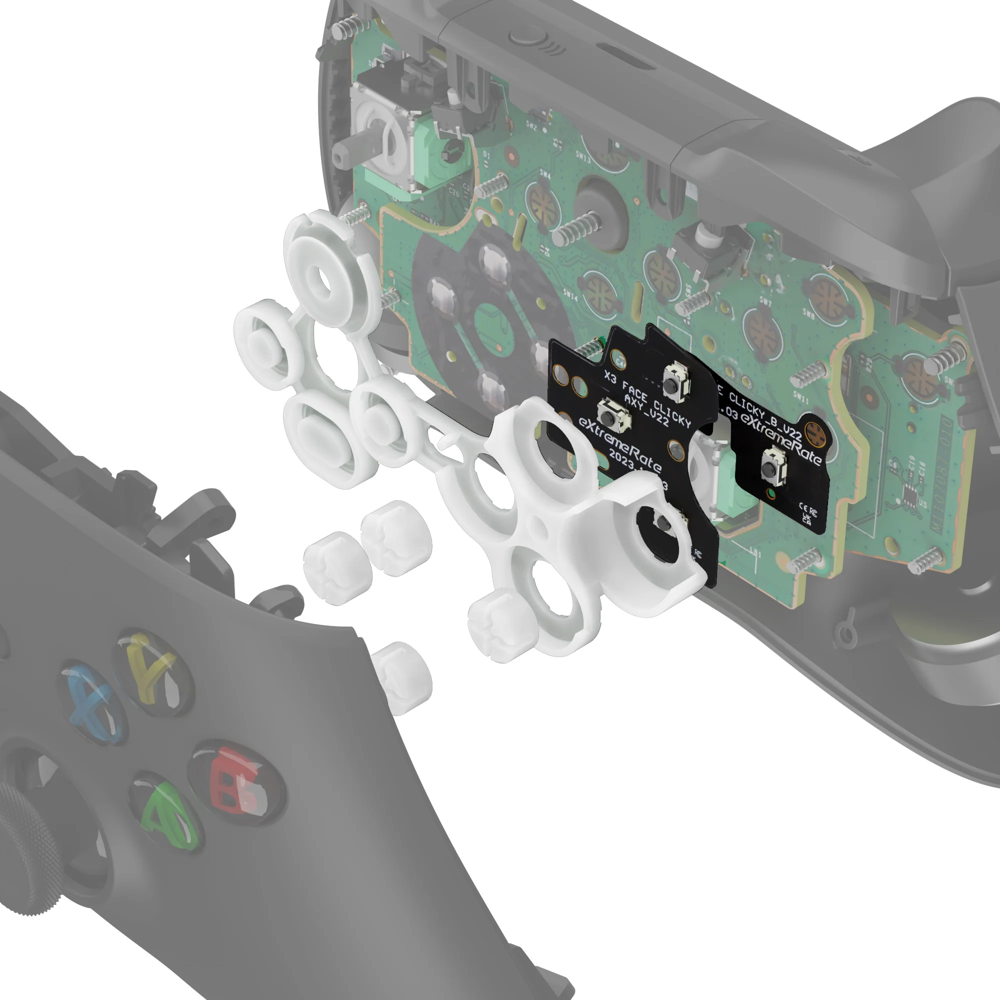 eXtremeRate ABXY Clicky kit V2 for Xbox Core Controller & Xbox Series X/S Controller Model 1914 & Xbox One X/S Controller Model 1708 - Image 4