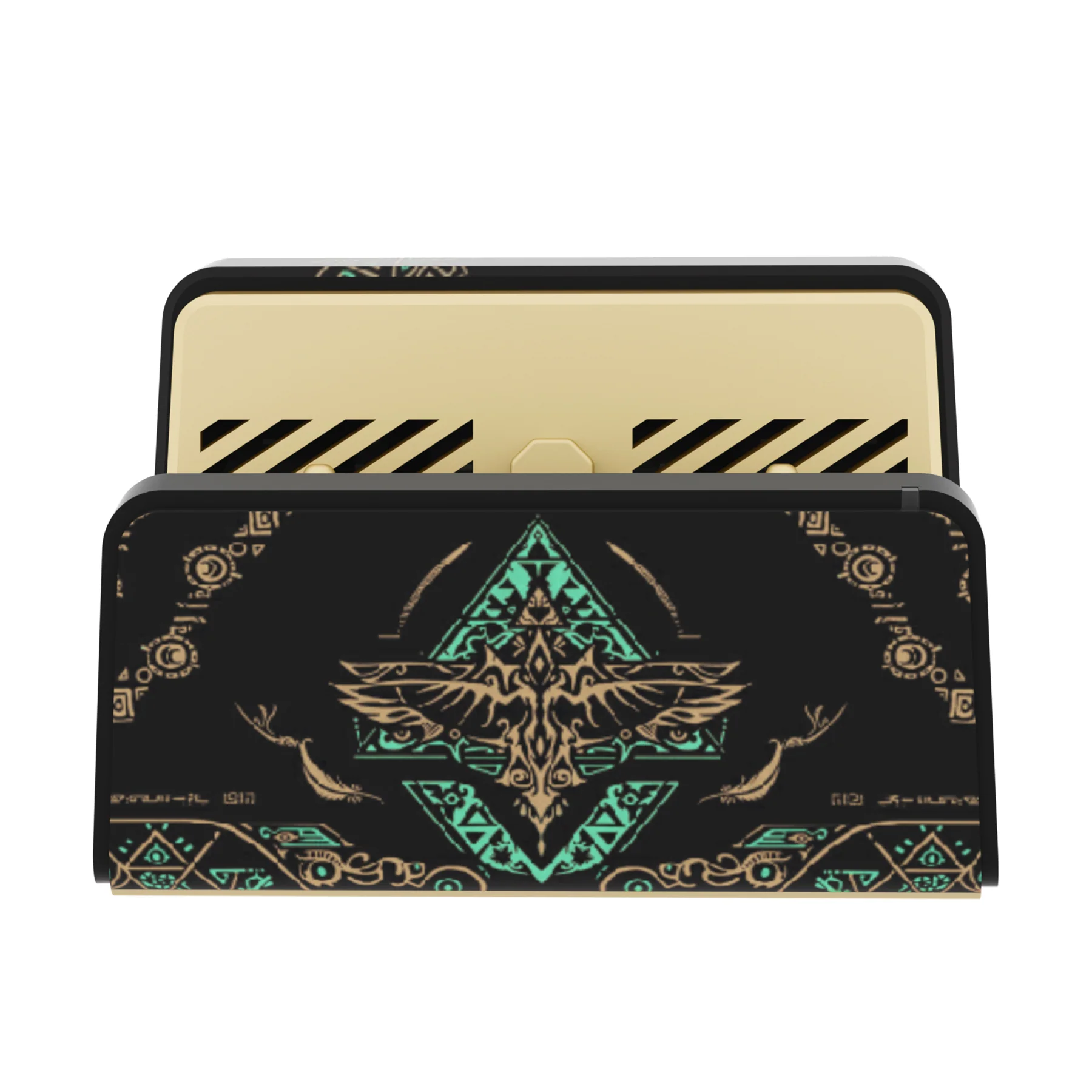 eXtremeRate AiryDocky DIY Kit Replacement Shell Case for Nintendo Switch Dock - Glow in Dark - Totem of Kingdom Black - Image 3