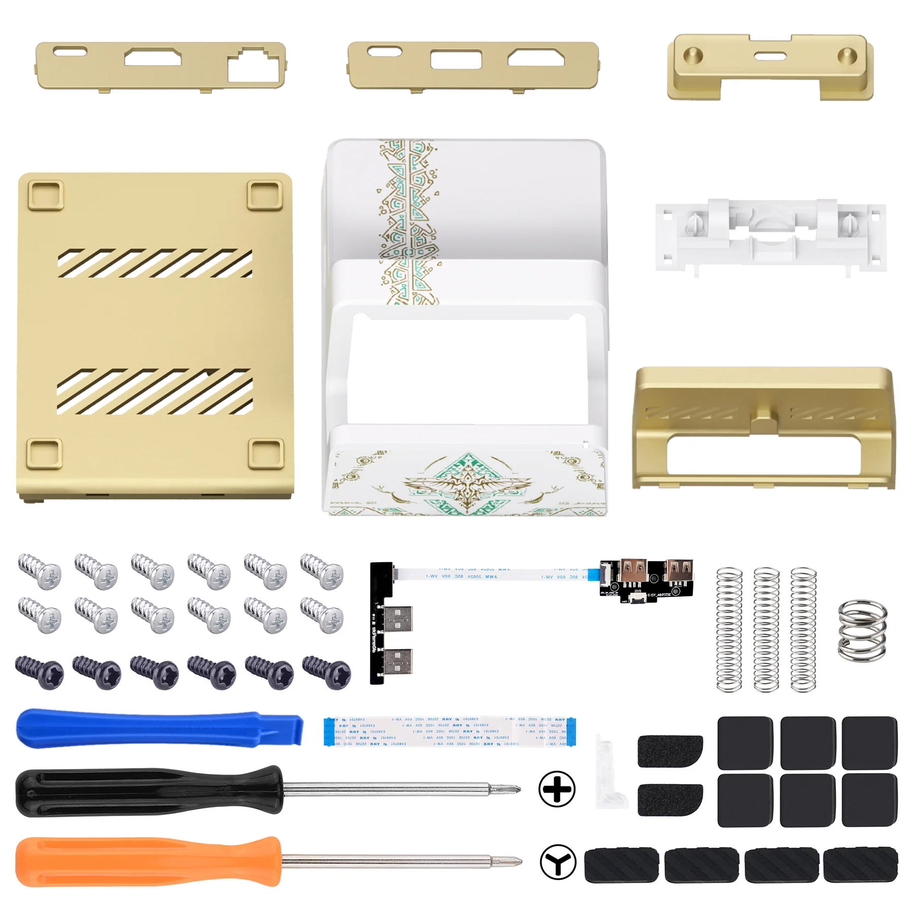 eXtremeRate AiryDocky DIY Kit Replacement Shell Case for Nintendo Switch Dock - Glow in Dark - Totem of Kingdom White - Image 6