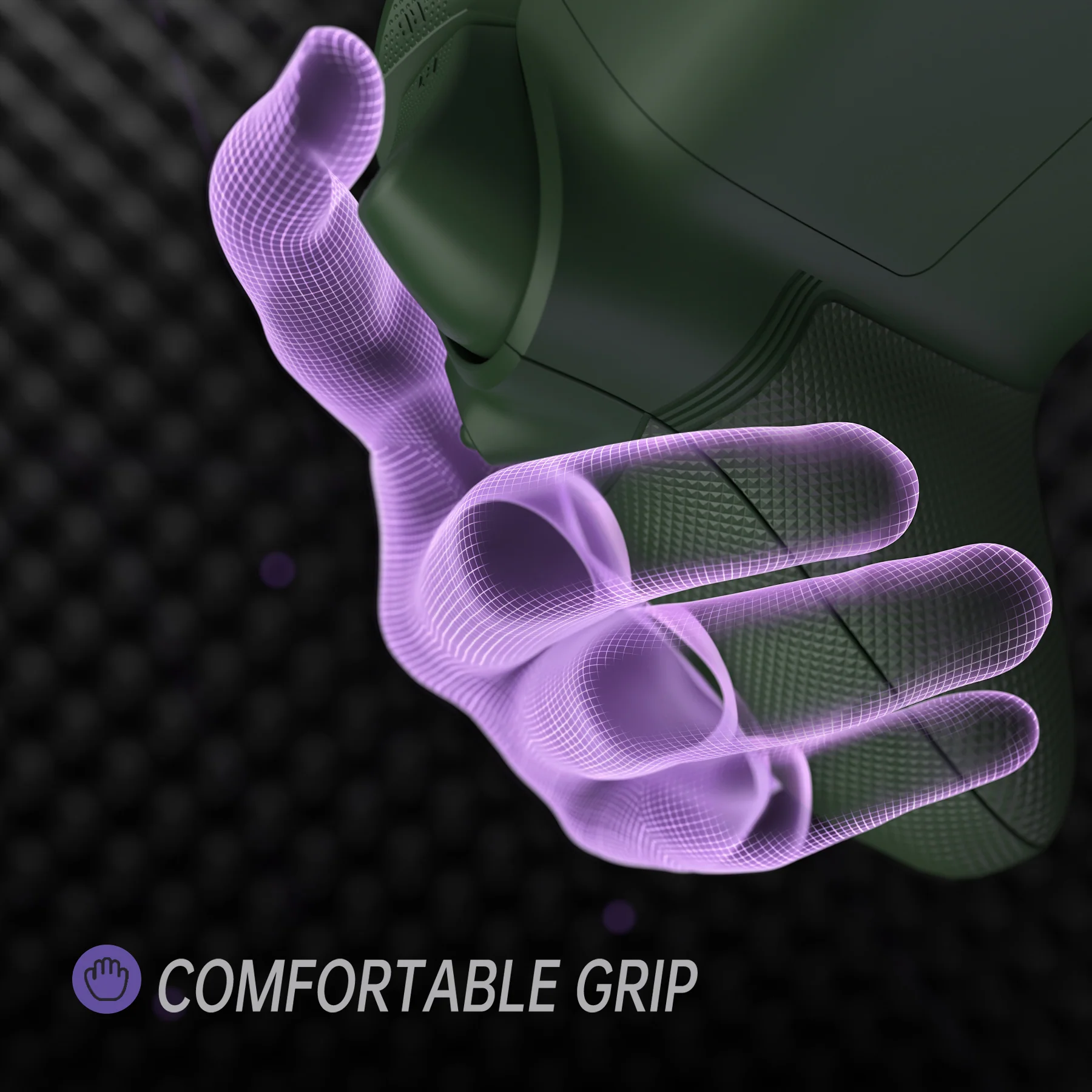 eXtremeRate ASR Version Performance Redesigned Full Set Shell Buttons with Ergonomic Trigger Stop Rubberized Grip for Xbox Series X/S Controller & Xbox Core Controller - Diamond Textured Deep Pine Green - Image 12
