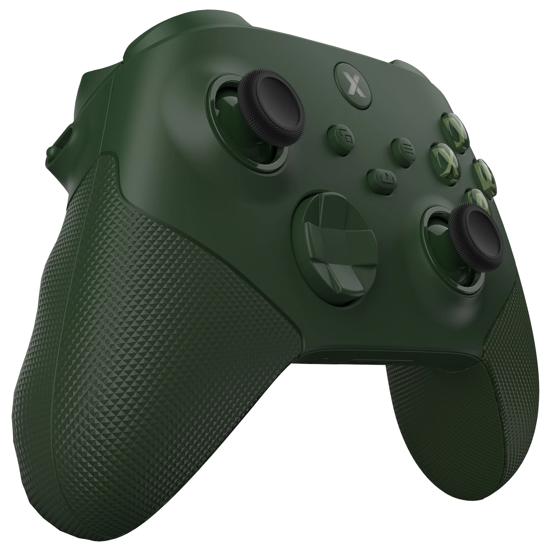 eXtremeRate ASR Version Performance Redesigned Full Set Shell Buttons with Ergonomic Trigger Stop Rubberized Grip for Xbox Series X/S Controller & Xbox Core Controller - Diamond Textured Deep Pine Green - Image 6