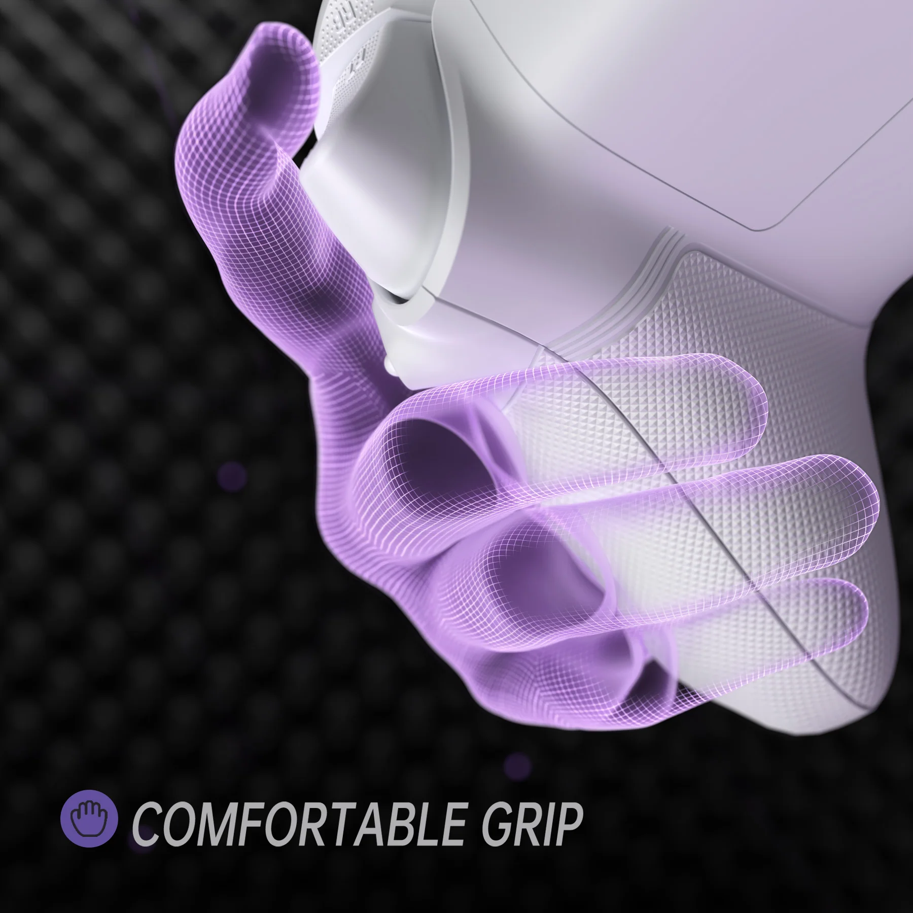 eXtremeRate ASR Version Performance Redesigned Full Set Shell Buttons with Ergonomic Trigger Stop Rubberized Grip for Xbox Series X/S Controller & Xbox Core Controller - Diamond Textured Frosted White - Image 12