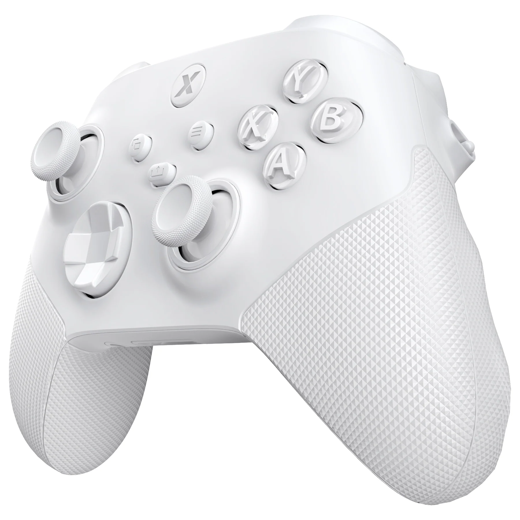 eXtremeRate ASR Version Performance Redesigned Full Set Shell Buttons with Ergonomic Trigger Stop Rubberized Grip for Xbox Series X/S Controller & Xbox Core Controller - Diamond Textured Frosted White - Image 5