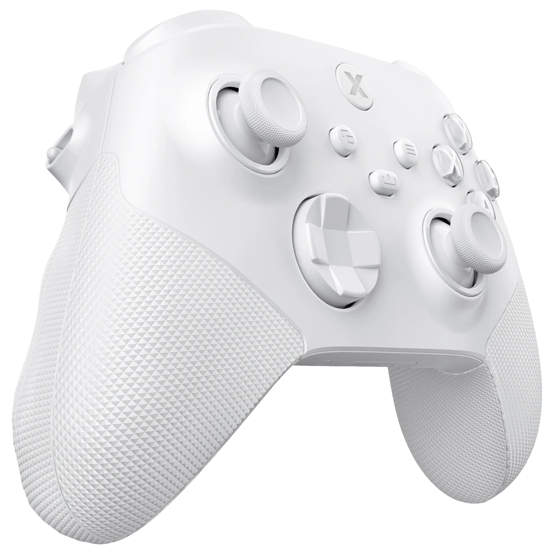 eXtremeRate ASR Version Performance Redesigned Full Set Shell Buttons with Ergonomic Trigger Stop Rubberized Grip for Xbox Series X/S Controller & Xbox Core Controller - Diamond Textured Frosted White - Image 6