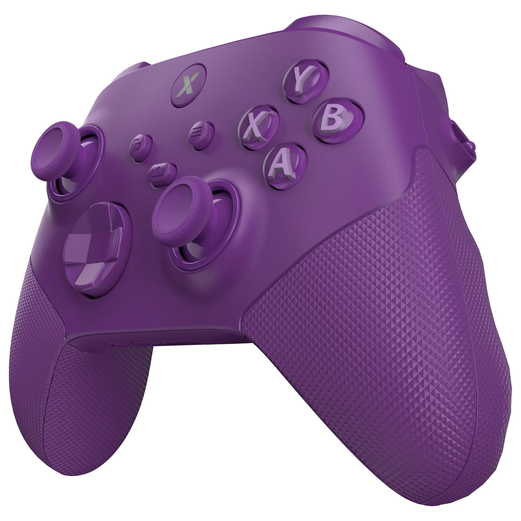 eXtremeRate ASR Version Performance Redesigned Full Set Shell Buttons with Ergonomic Trigger Stop Rubberized Grip for Xbox Series X/S Controller & Xbox Core Controller - Diamond Textured Mist Purple - Image 5
