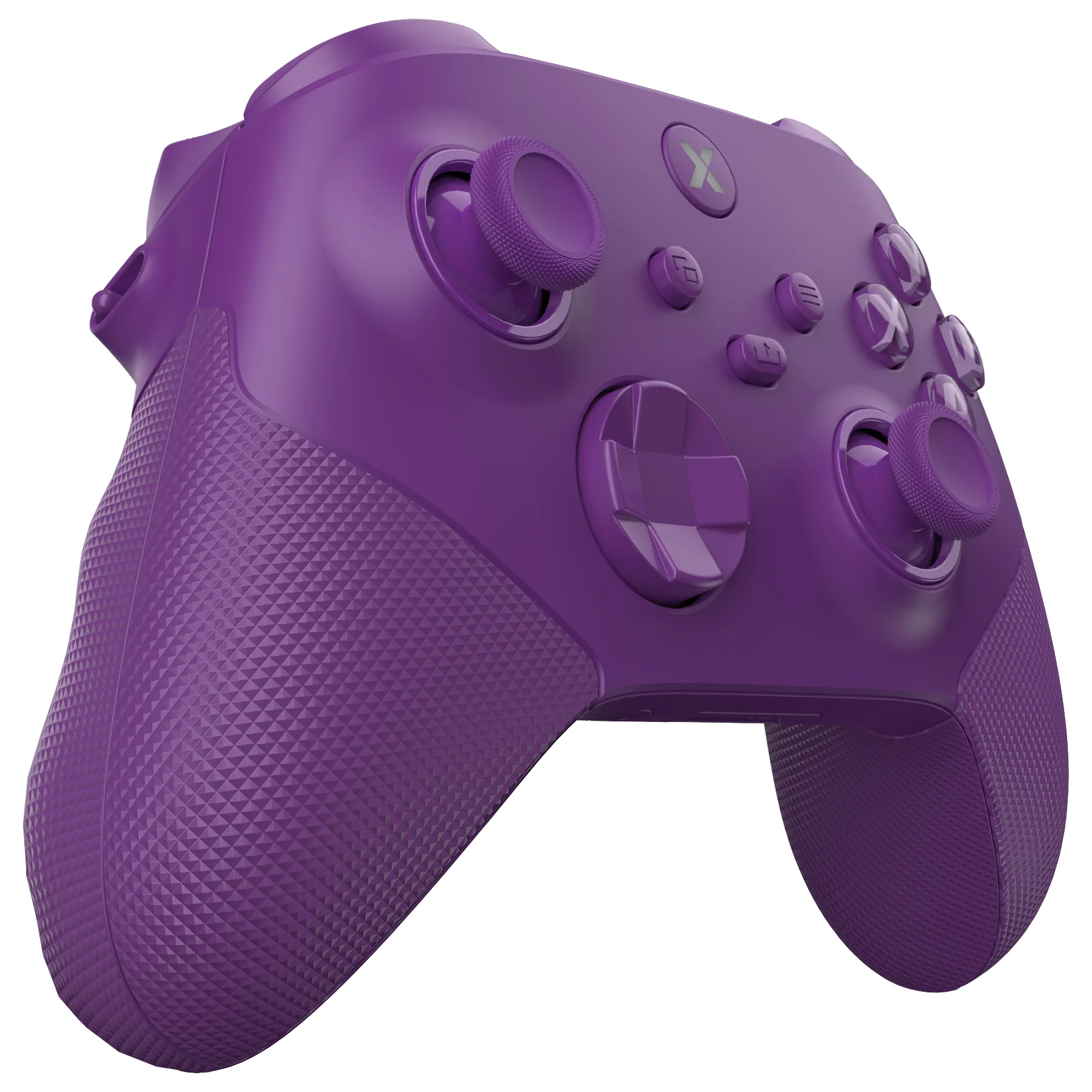 eXtremeRate ASR Version Performance Redesigned Full Set Shell Buttons with Ergonomic Trigger Stop Rubberized Grip for Xbox Series X/S Controller & Xbox Core Controller - Diamond Textured Mist Purple - Image 6