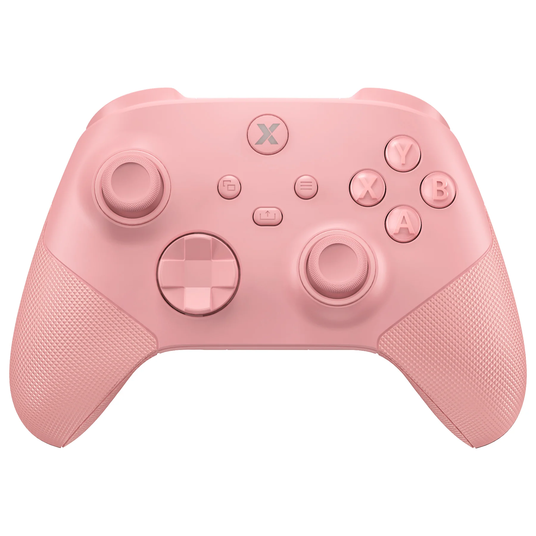 eXtremeRate ASR Version Performance Redesigned Full Set Shell Buttons with Ergonomic Trigger Stop Rubberized Grip for Xbox Series X/S Controller & Xbox Core Controller - Diamond Textured Pale Red - Image 4