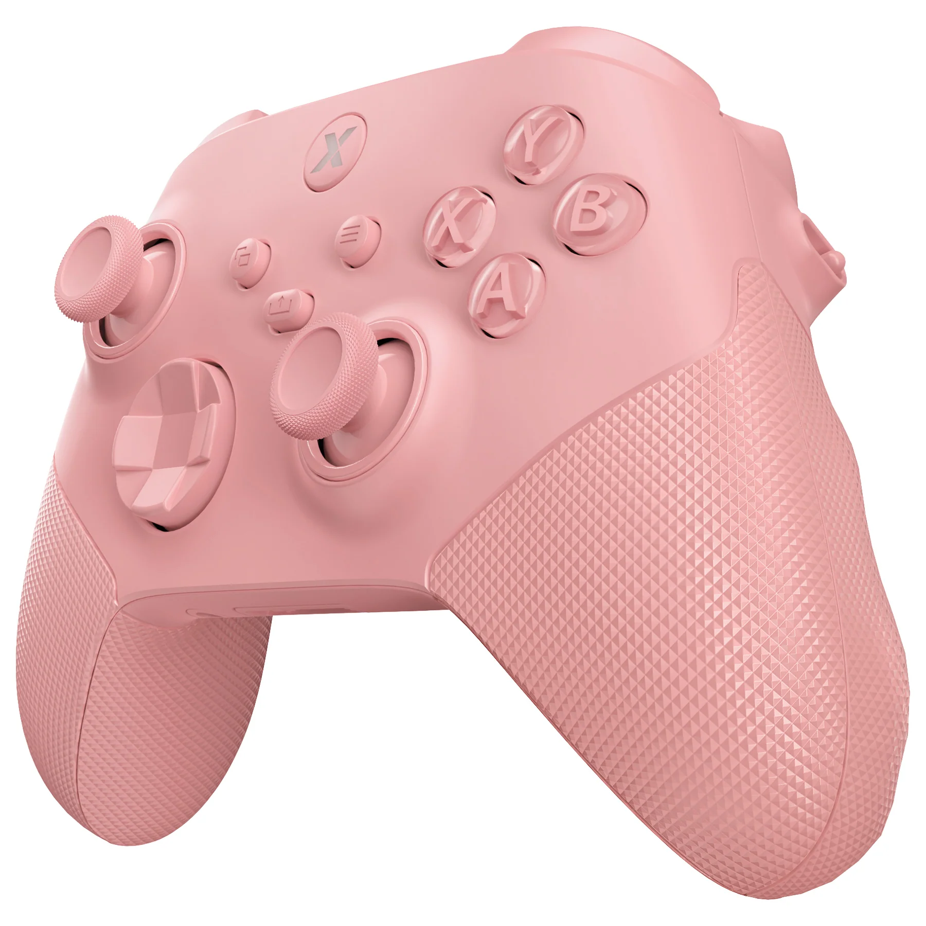 eXtremeRate ASR Version Performance Redesigned Full Set Shell Buttons with Ergonomic Trigger Stop Rubberized Grip for Xbox Series X/S Controller & Xbox Core Controller - Diamond Textured Pale Red - Image 5