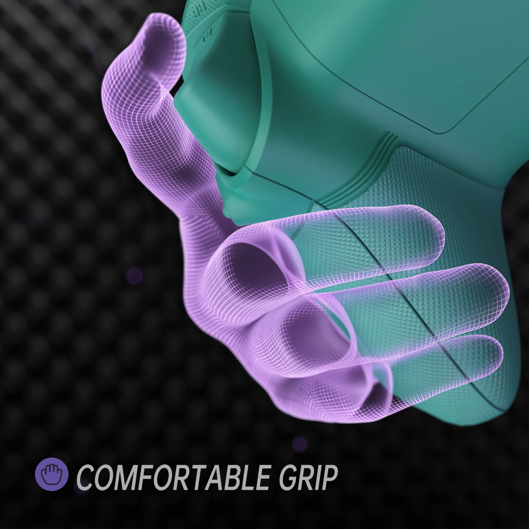 eXtremeRate ASR Version Performance Redesigned Full Set Shell Buttons with Ergonomic Trigger Stop Rubberized Grip for Xbox Series X/S Controller & Xbox Core Controller - Diamond Textured Teal Green - Image 12