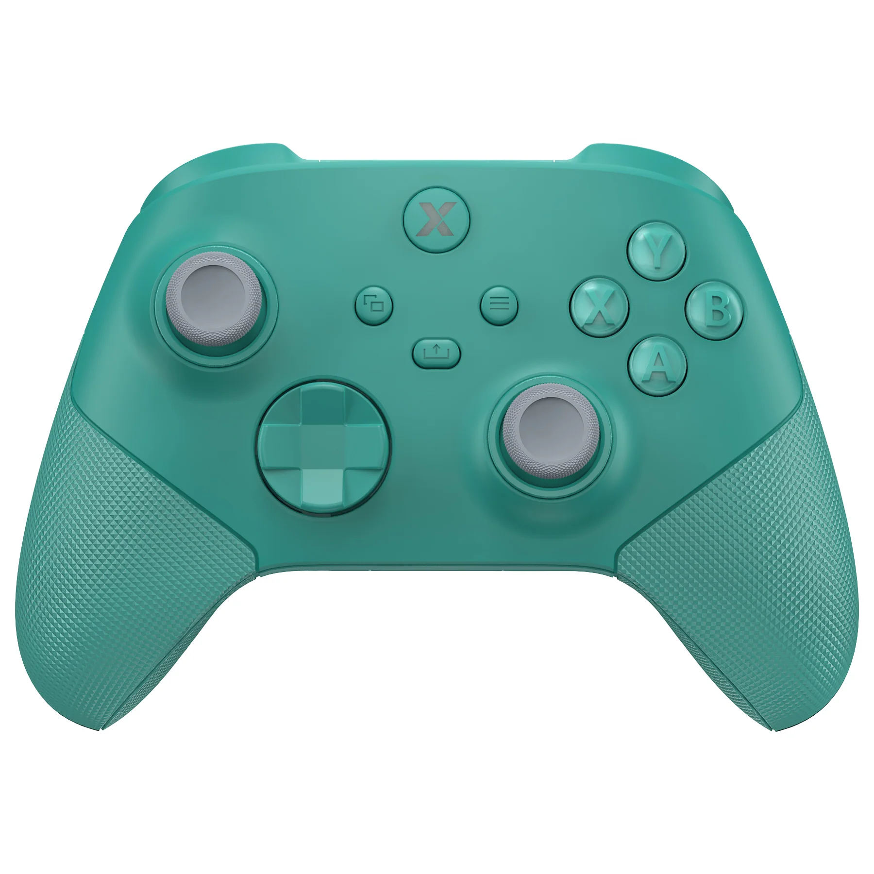 eXtremeRate ASR Version Performance Redesigned Full Set Shell Buttons with Ergonomic Trigger Stop Rubberized Grip for Xbox Series X/S Controller & Xbox Core Controller - Diamond Textured Teal Green - Image 4