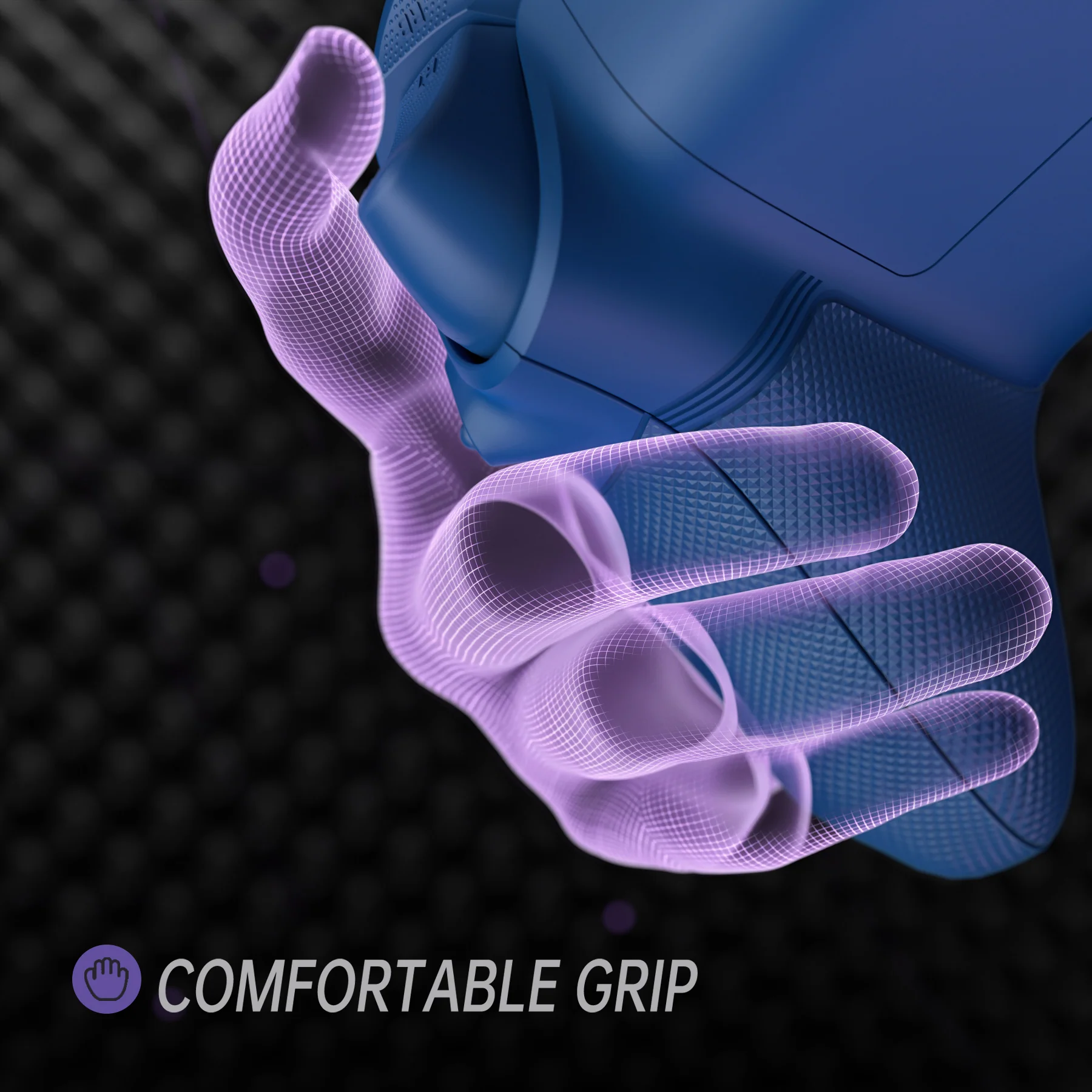 eXtremeRate ASR Version Performance Redesigned Full Set Shell Buttons with Ergonomic Trigger Stop Rubberized Grip for Xbox Series X/S Controller & Xbox Core Controller - Diamond Textured Yale Blue - Image 12